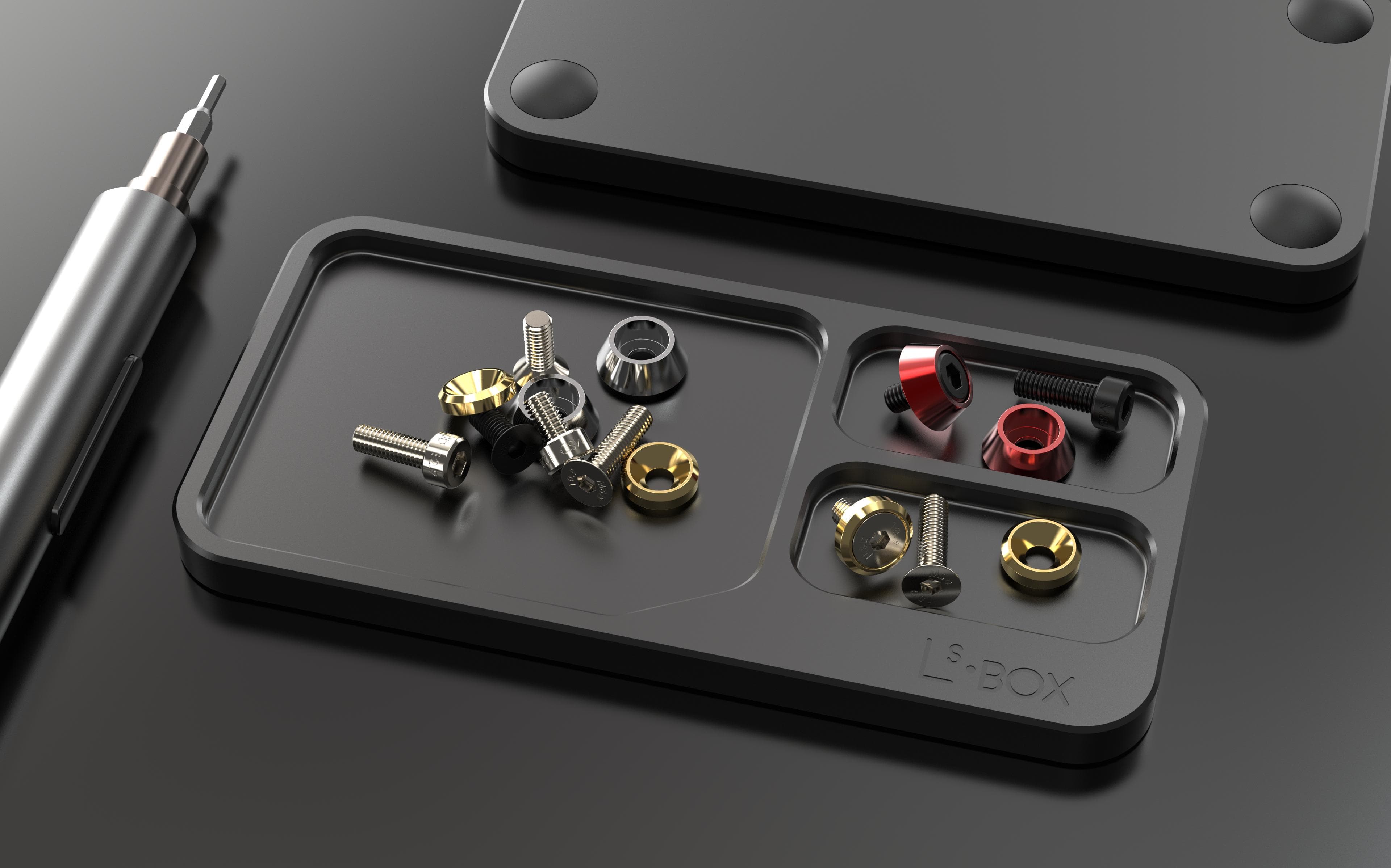 lunch tray – a metal screw tray image 2