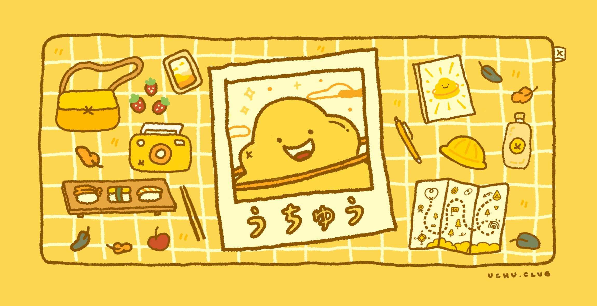 うちゅうのピクニック(uchu no pikuniku) Desk Mat - INSTOCK image 4