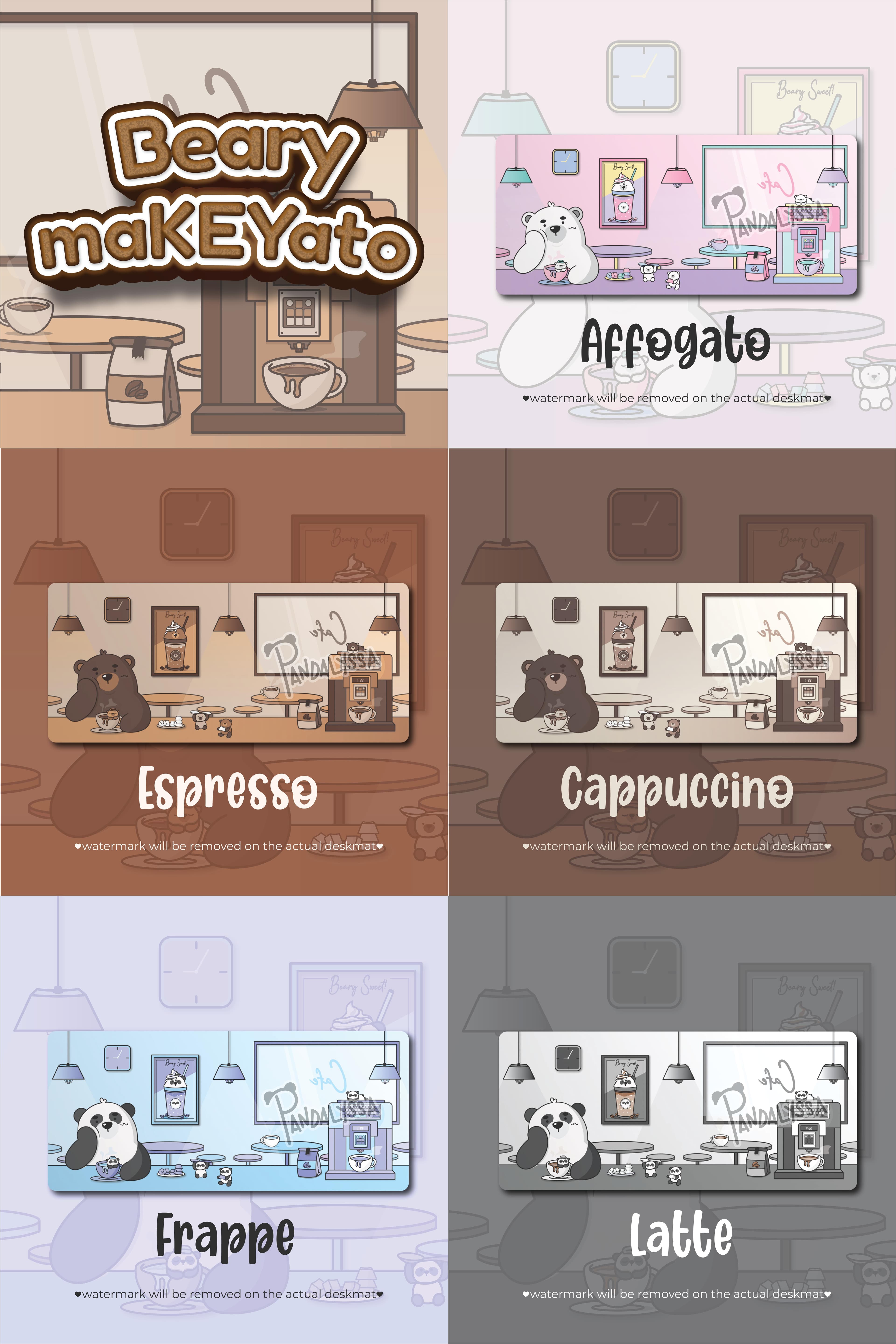 Beary MaKEYato Deskmat (NEW B&W COLORWAY!) image 2