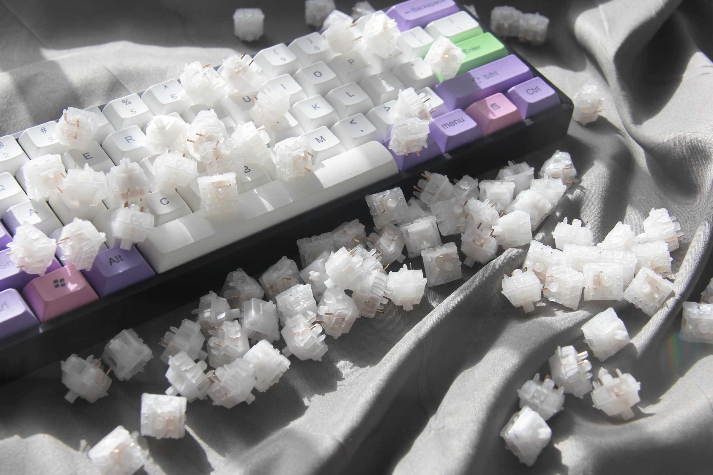 DesignerStudio White Jade & Graphite Gold Switches image 5