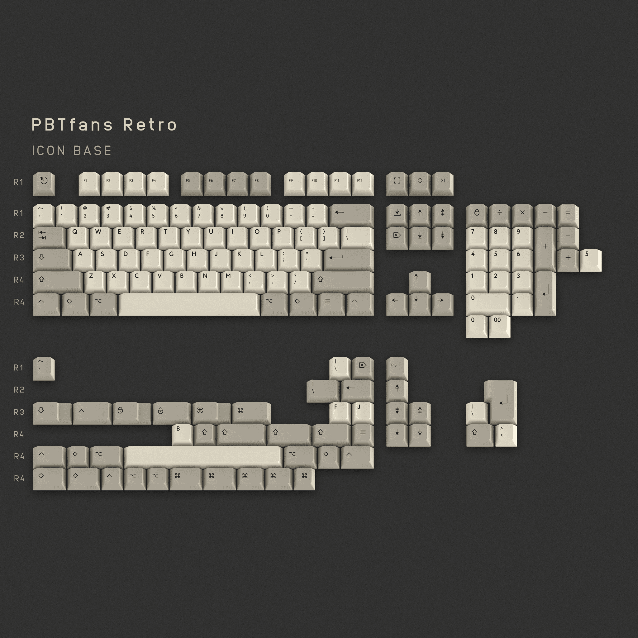PBTfans Retro | Beige Doubleshot PBT | CMYK & RGBYK Add-on |Added More Kits image 3
