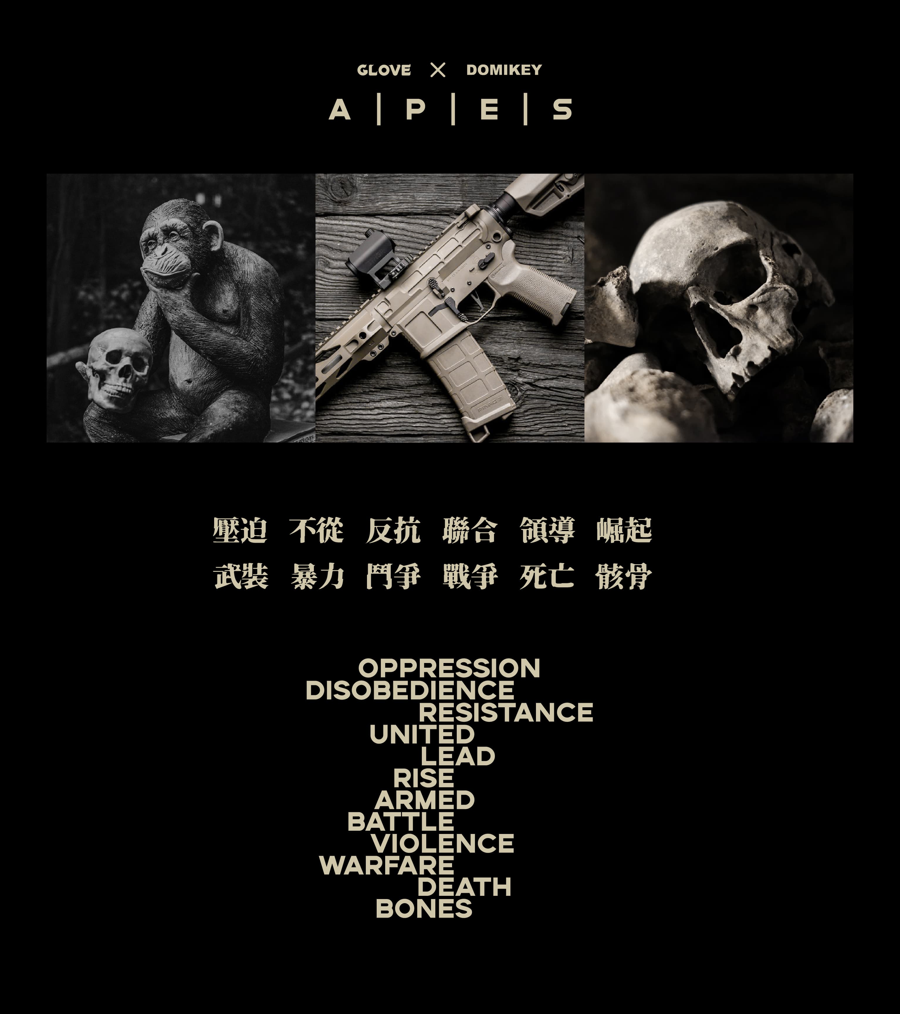 Domikey X GLOVE APES THEME PRODUCTS Keycaps & keyboard & Switchs & Pazzle