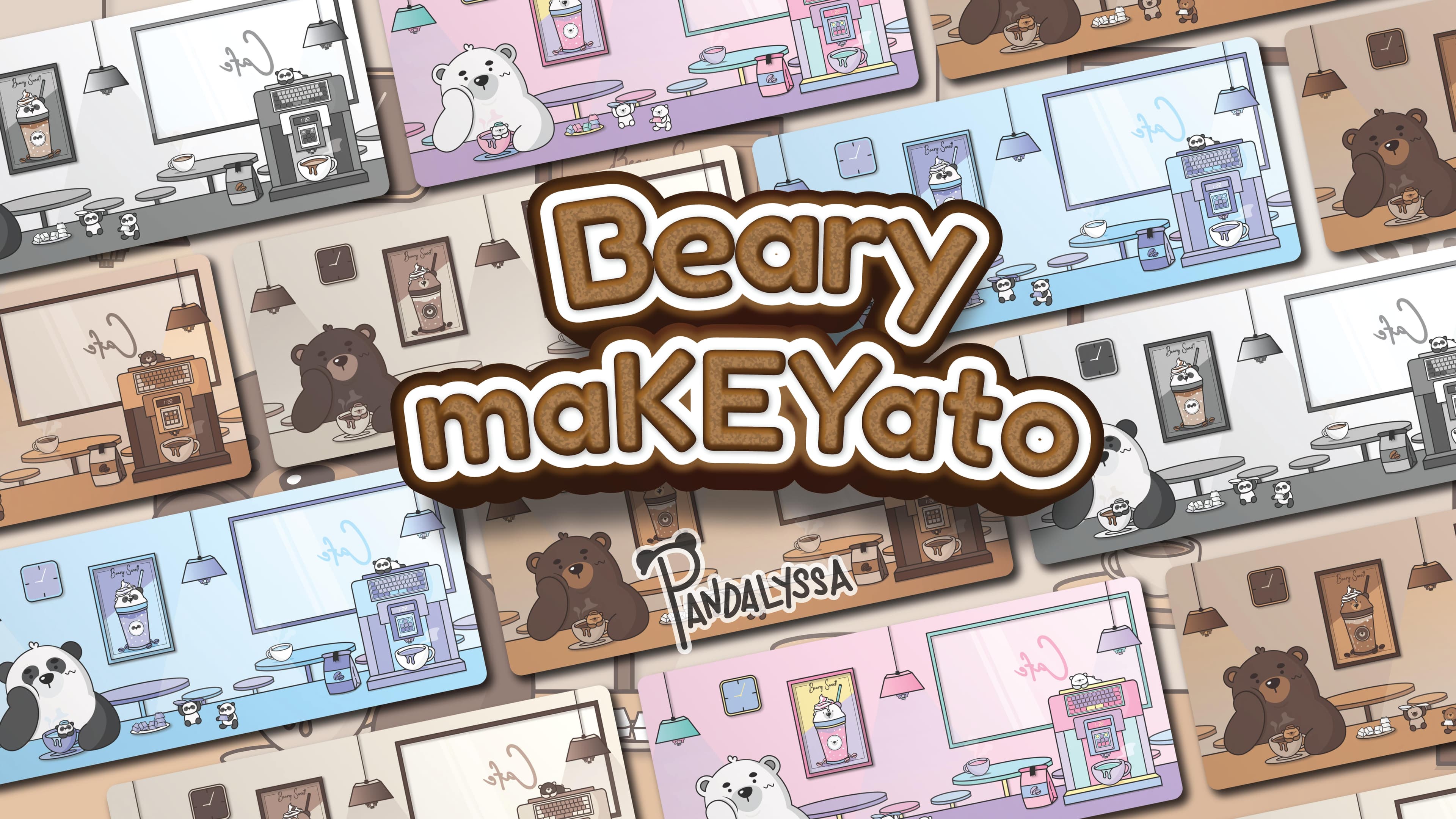 Beary MaKEYato Deskmat (NEW B&W COLORWAY!)