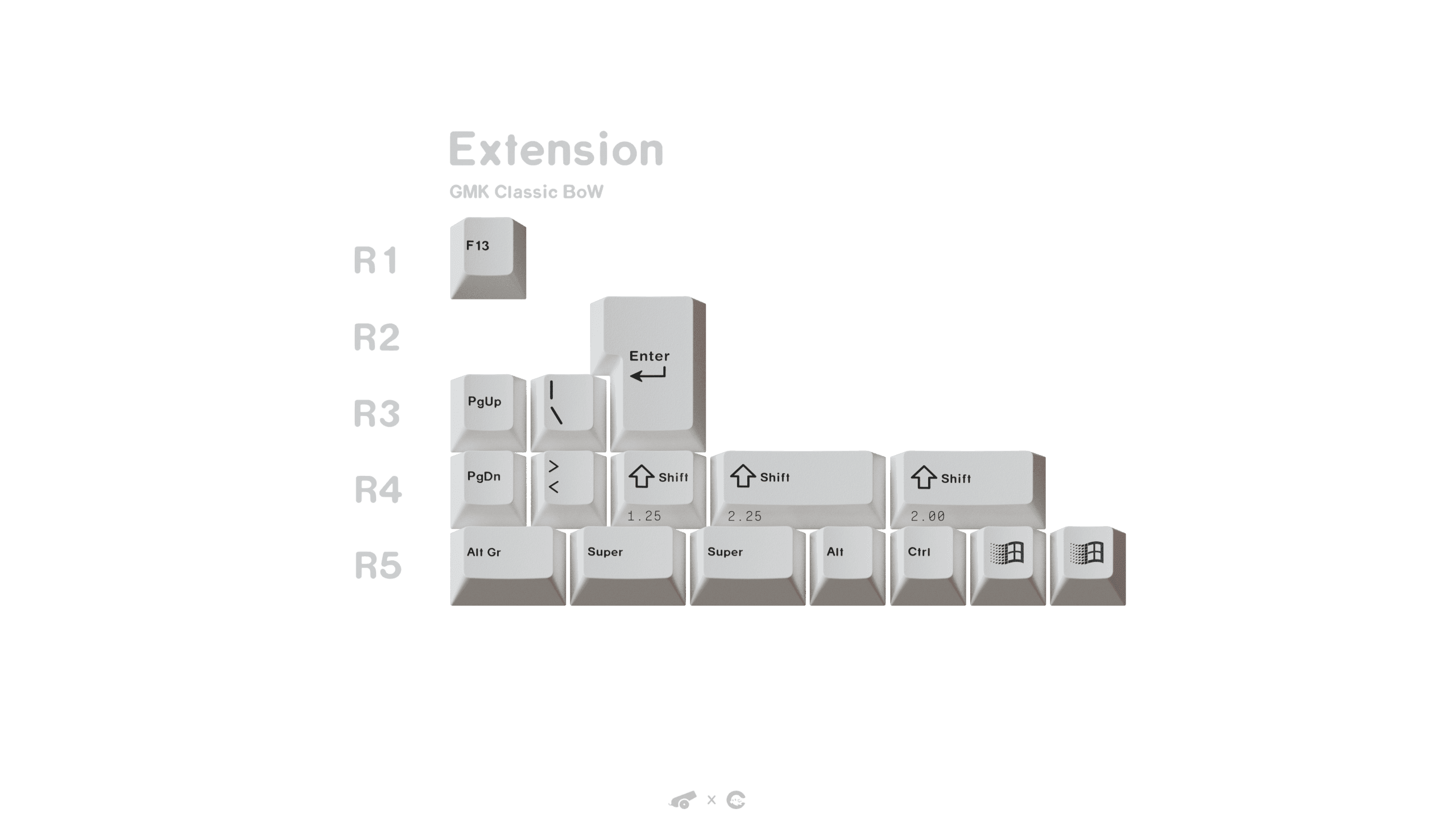 GMK Classic Black on White (New Kitting) image 16