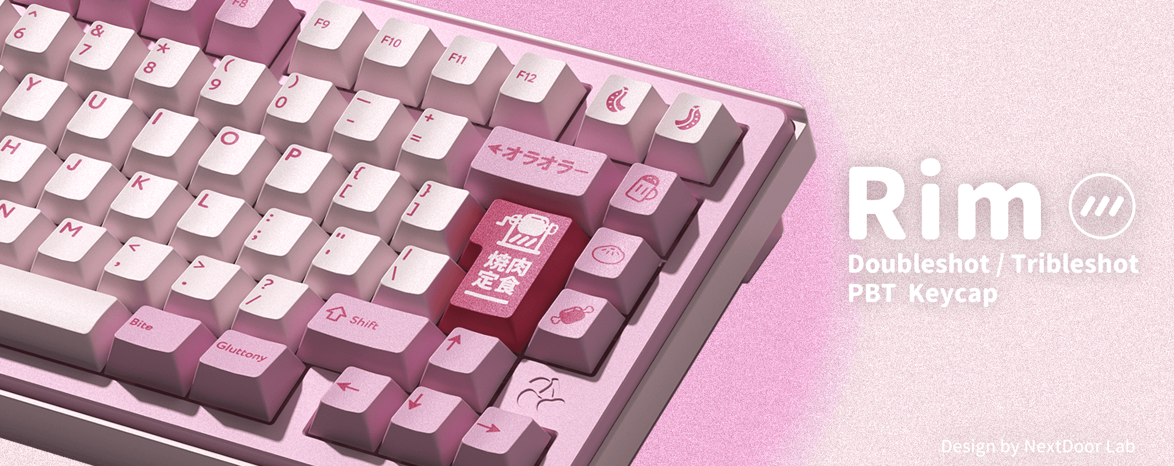 PBTfans Doubleshot/Tribleshot Rim PBT Keycaps