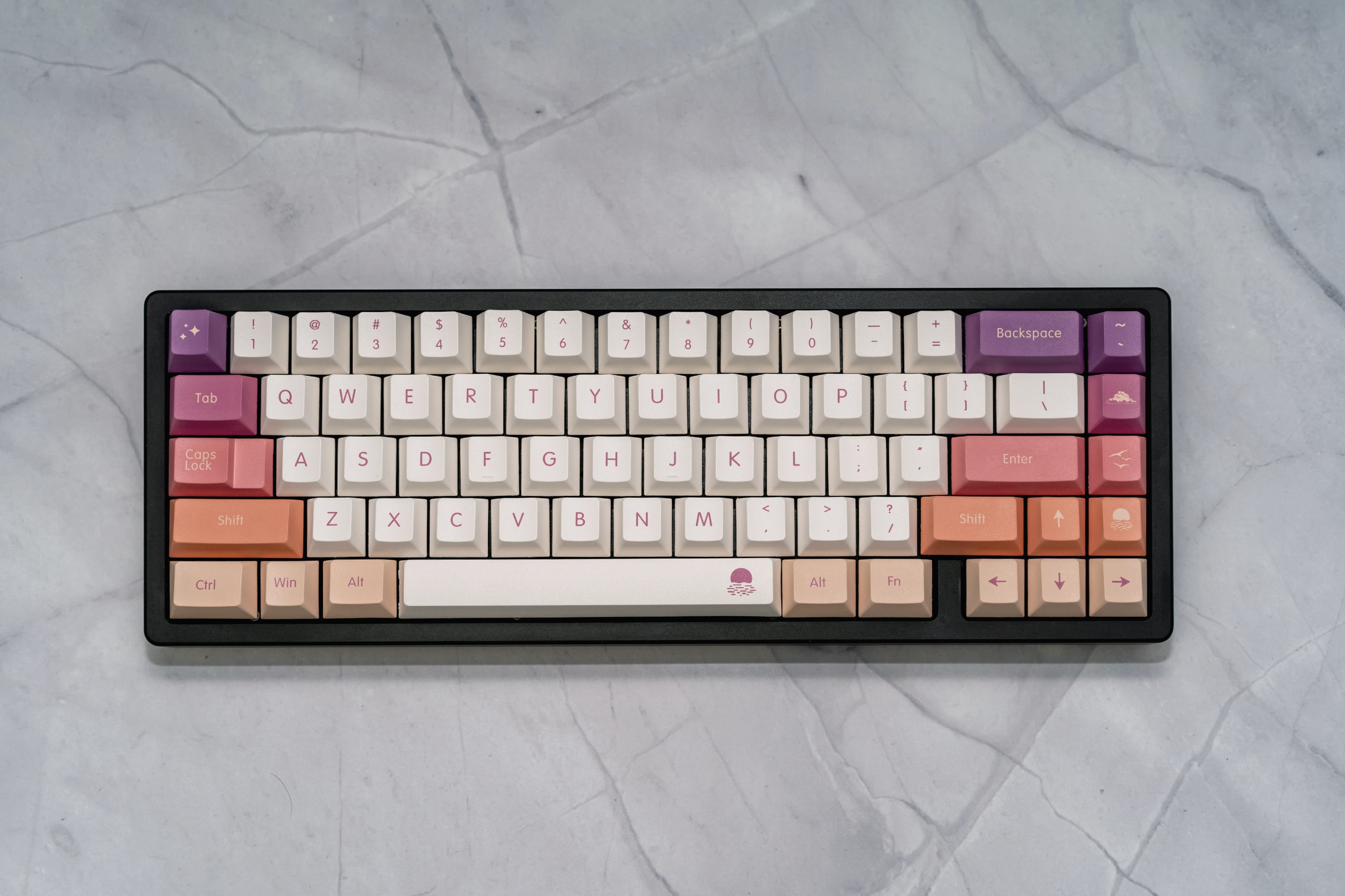 QX Carmine Cloud PBT Keycaps Kit image 2