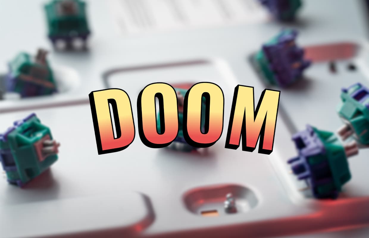 Villainy: Doom tactile switch | Pre-Order Live | Deskmat, & More