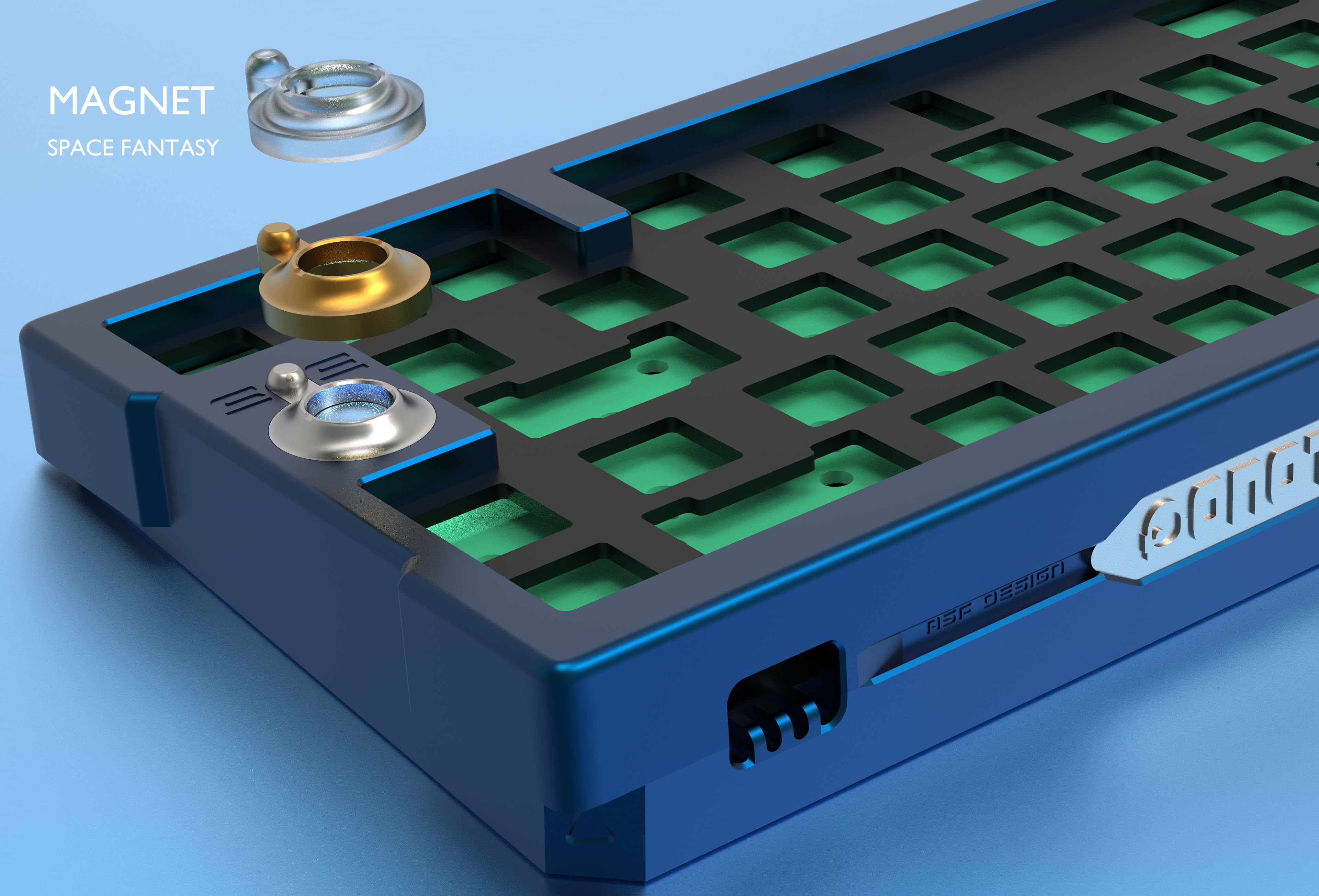 Magnet -65% keyboard-Gasket/ Bluetooth/Hotswap(update additional indicator) image 9