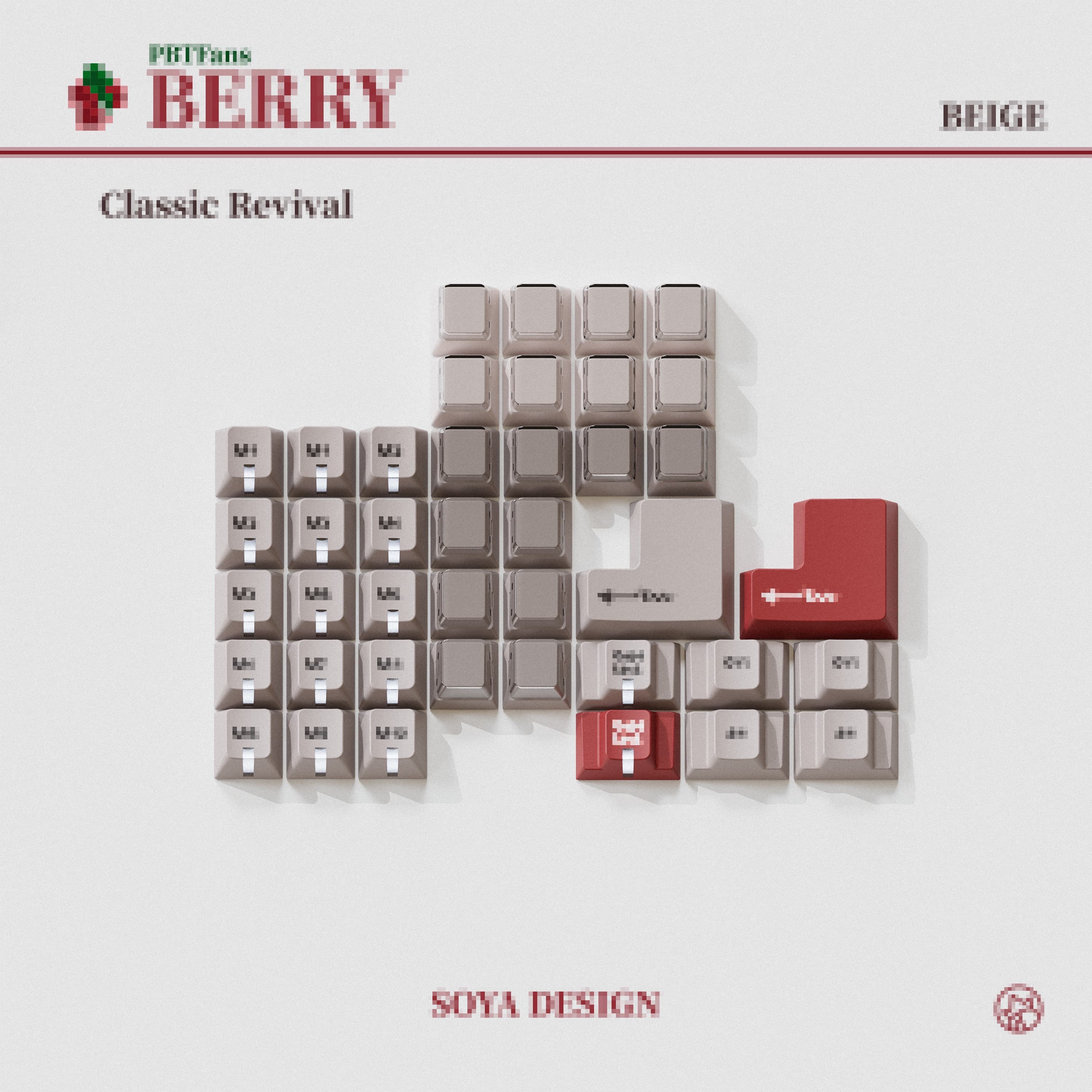 PBTFans Berry -Beige- Keycaps image 11