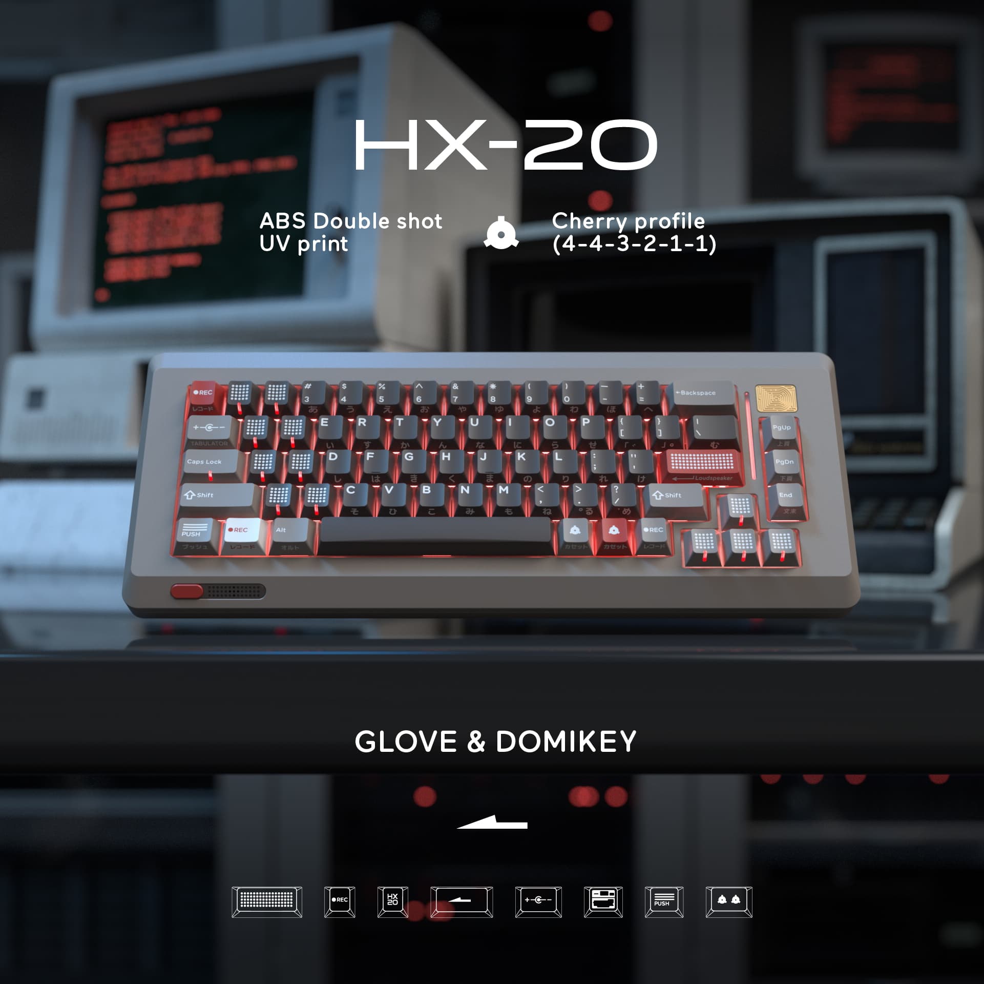 Domikey HX-20 | Vintage keycaps from the 80‘s