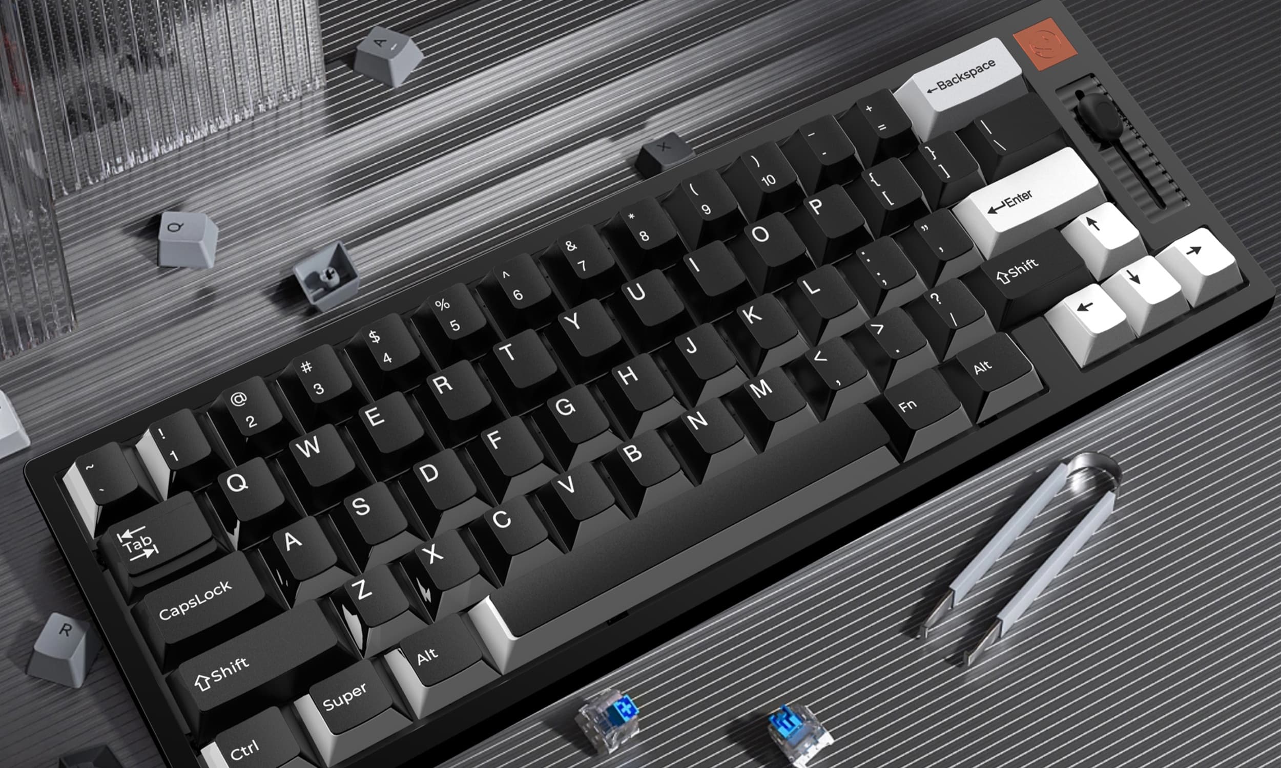 【IC】Fox65 mechanical keyboard kit-3 mode VIA/QMK 2 versions image 2