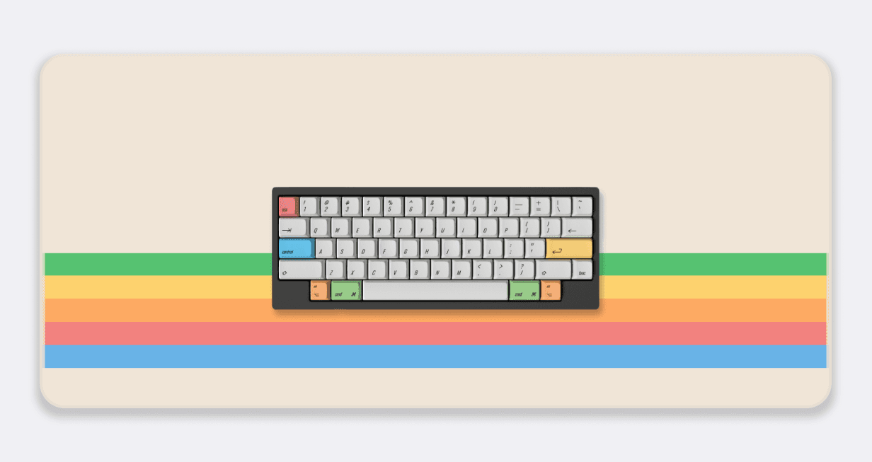“i made this in my garage” Deskmat, an Apple Macintosh inspired design