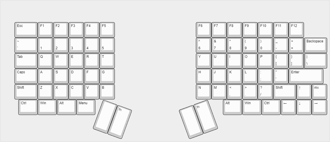 Orthograph - 75% split keeb with hot-swap sockets & RGB image 2