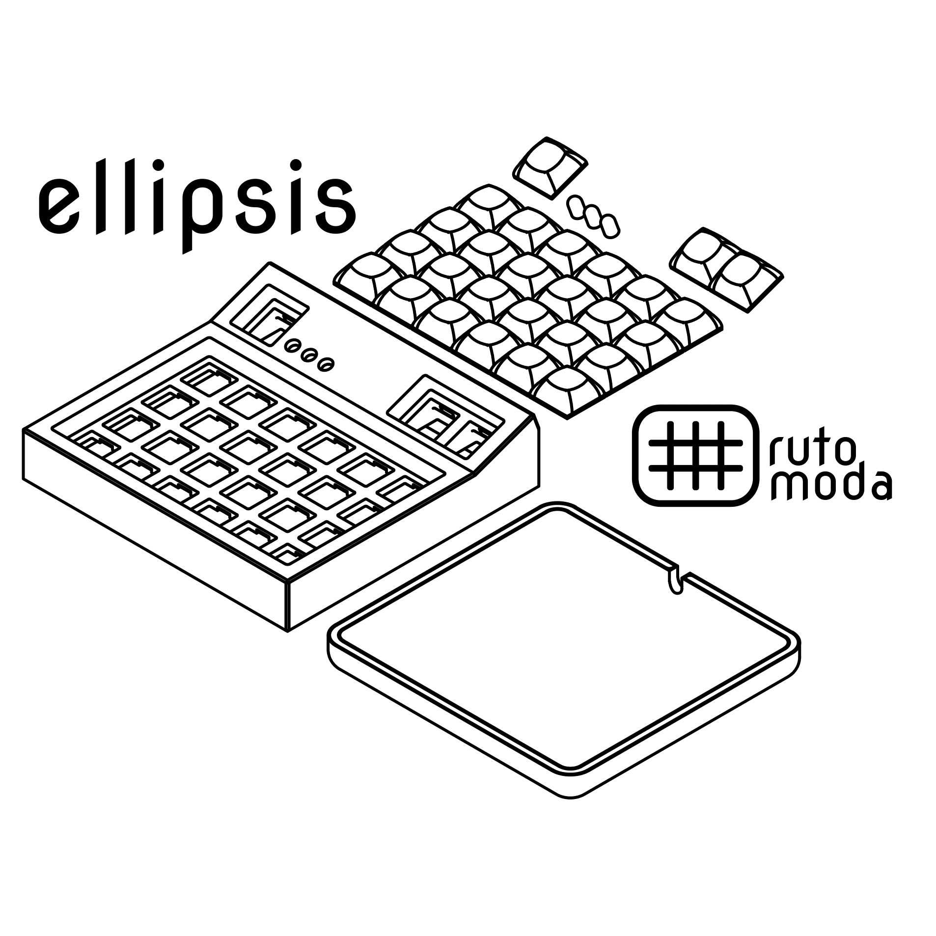Ellipsis - 40% ortho split case inpired by The Ave
