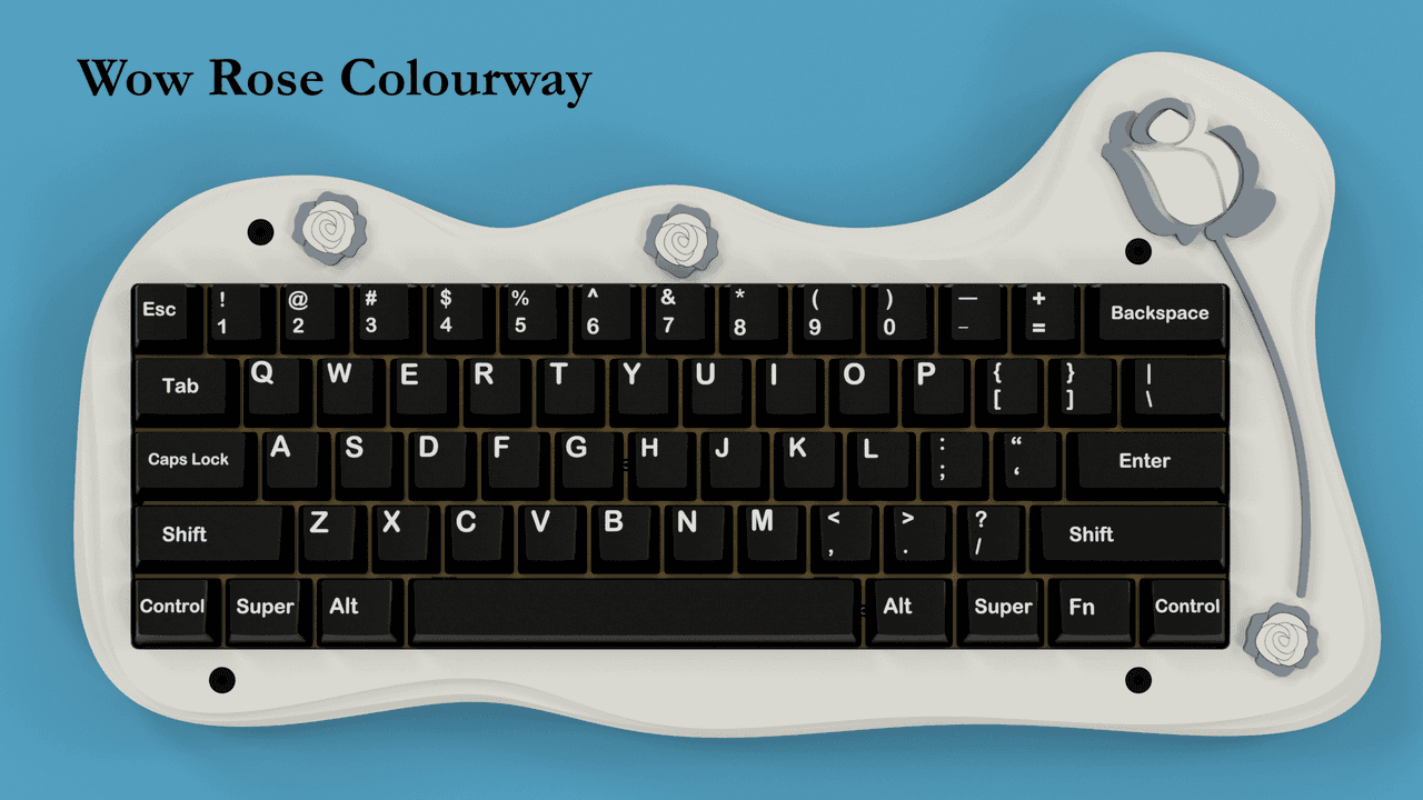 Floral60 - DZ60 compatable stacked acrylic keyboard kit image 5