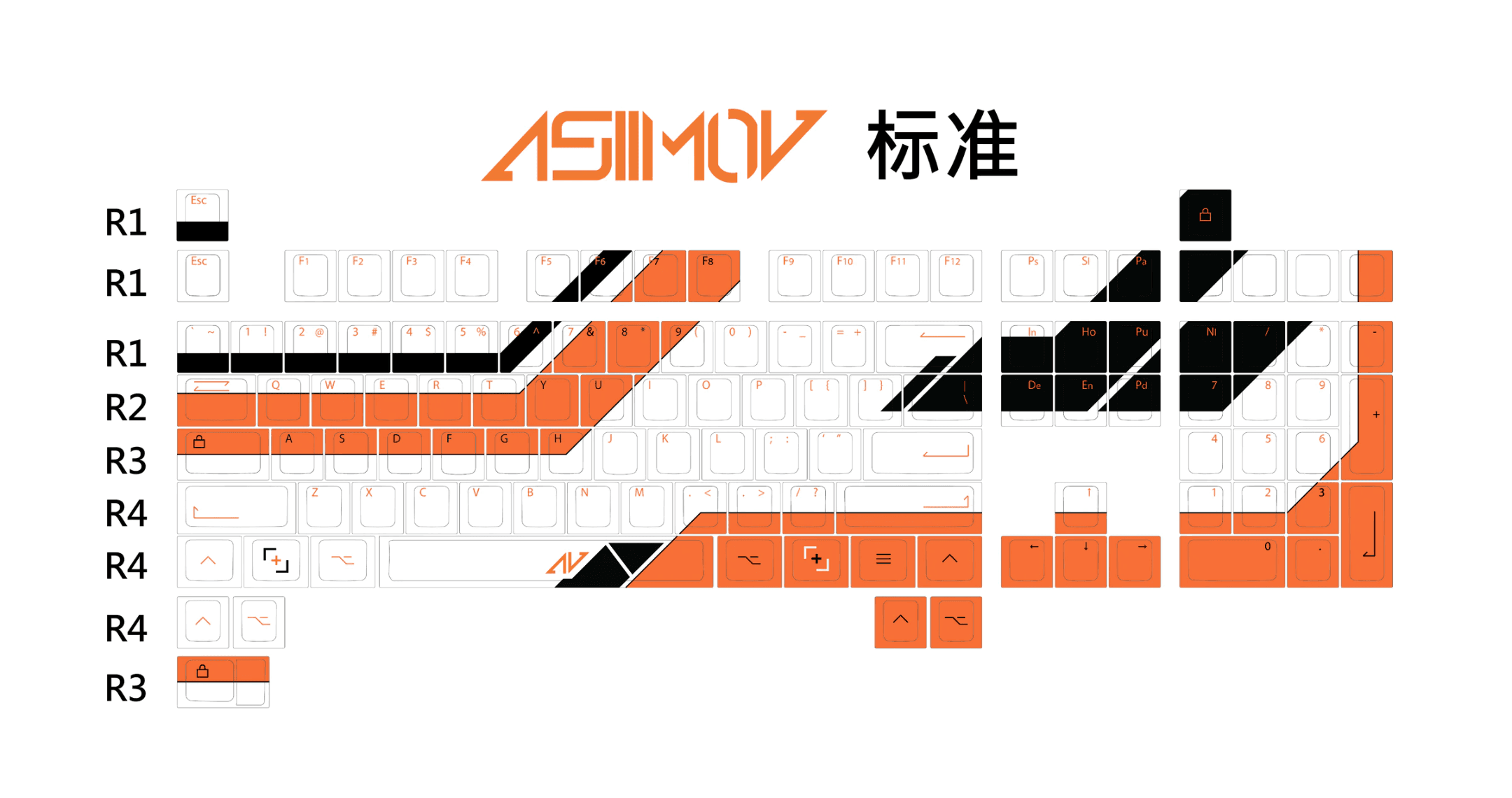 CS:GO ASIIMOV KeyCaps