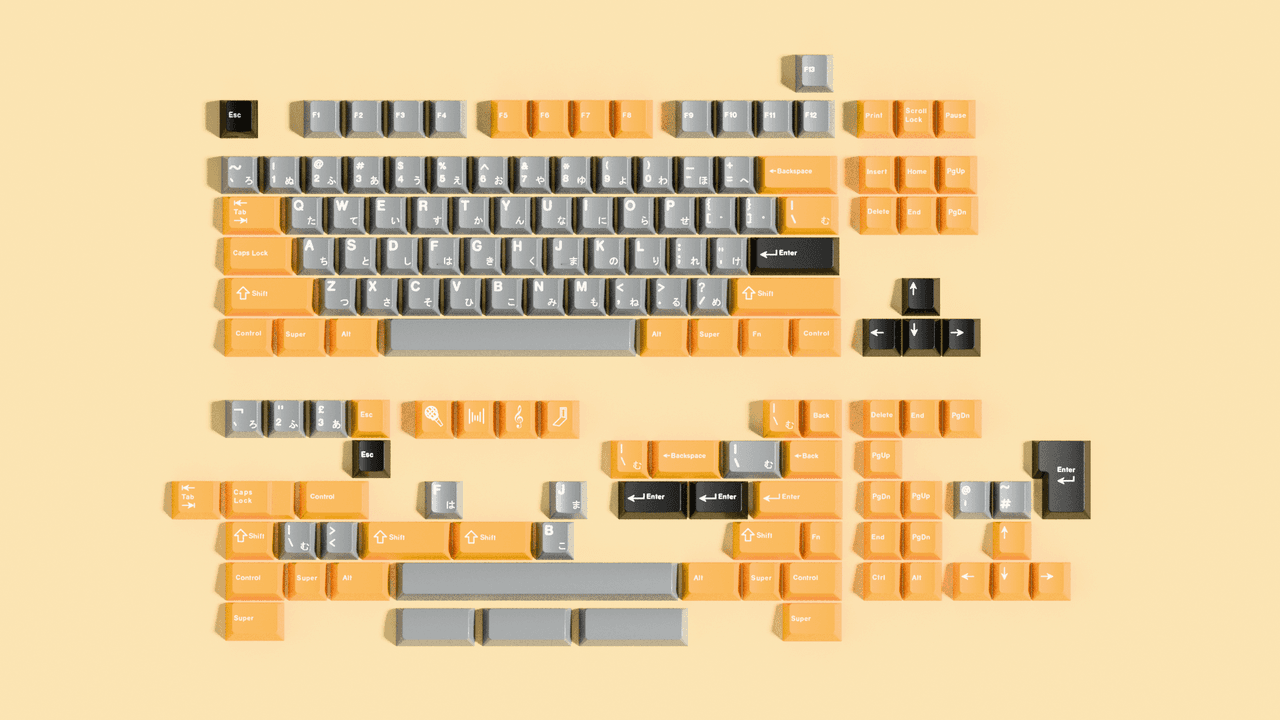 KKB Stubborn Charm (Akita Neru inspired keycaps) Remake Coming soon