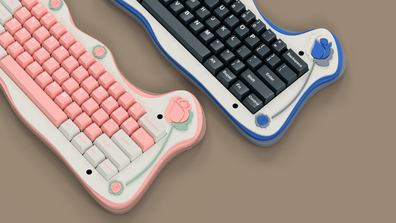 Floral60 - DZ60 compatable stacked acrylic keyboard kit image 2