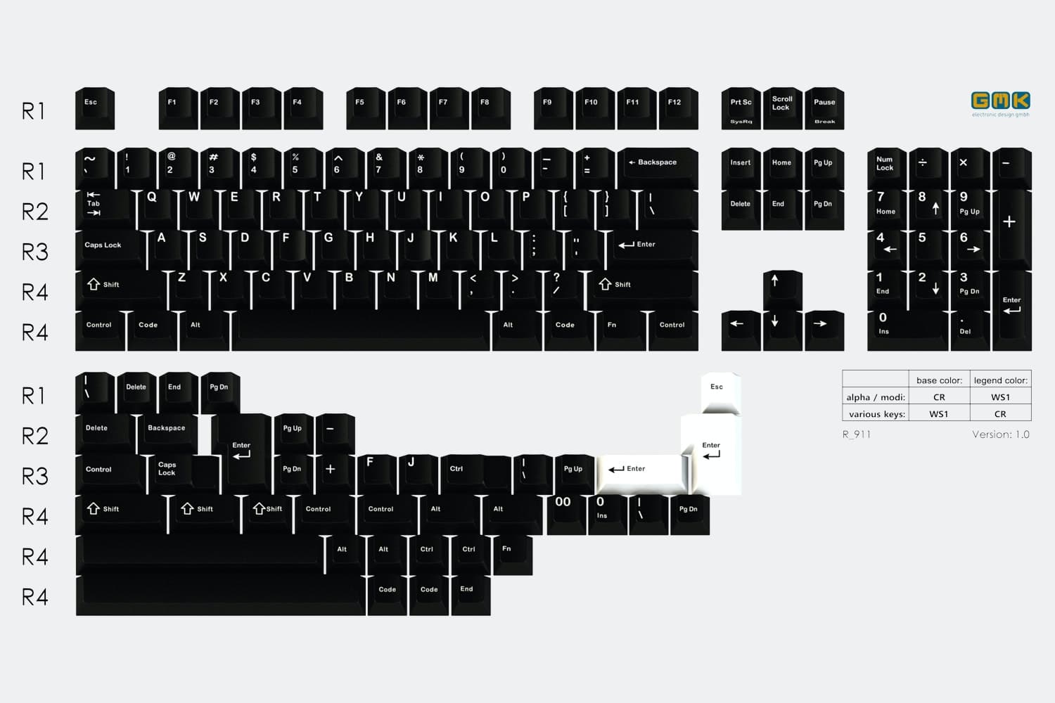 GMK White on Black Essentials - MOQ Reached image 10
