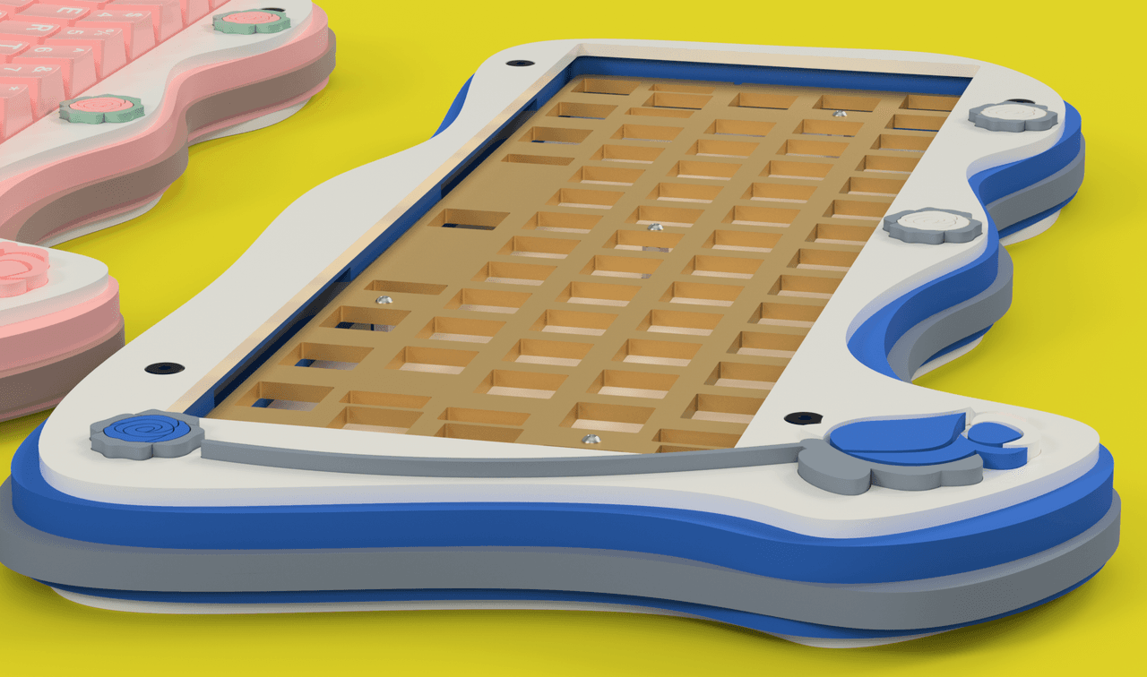 Floral60 - DZ60 compatable stacked acrylic keyboard kit image 8