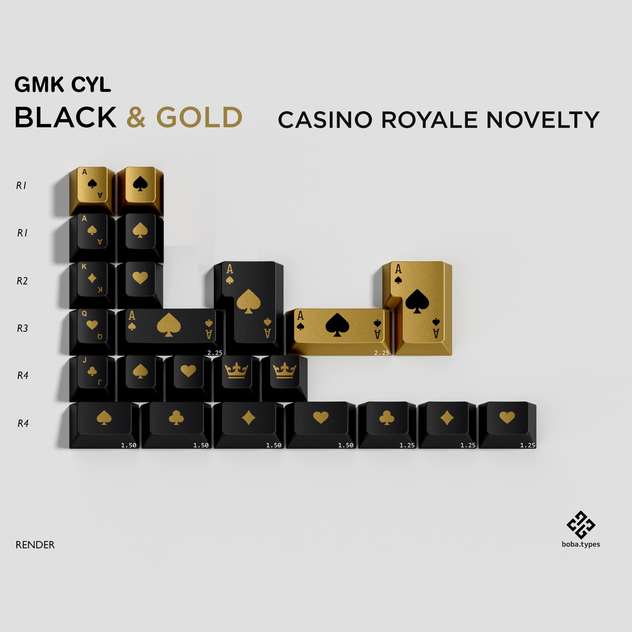 GMK CYL Black & Gold | GB live 'til 20th March - New deskmats/renders! image 47