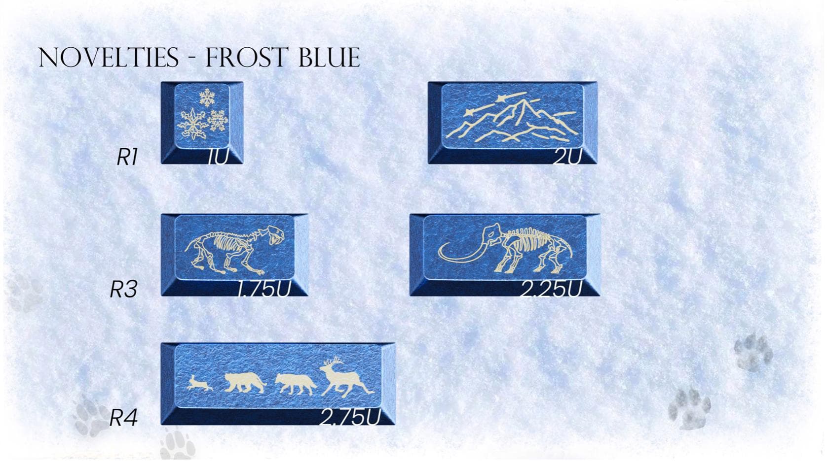 Awekeys Full Metal Keycaps Set: Wild Ice - Live Now image 8