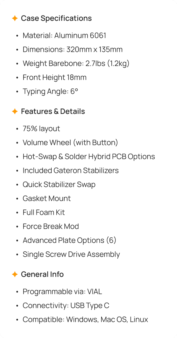 Simple 75 Keyboard - Volume Wheel, Hybrid PCB | Limited Group Buy image 12