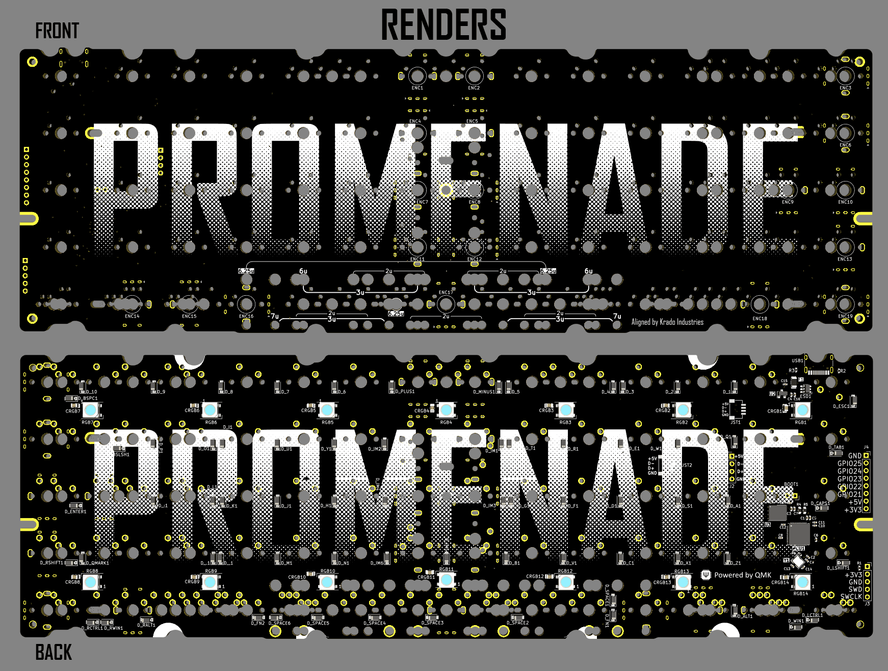 Promenade - 60% Ortho pcb (Boardwalk clone) - Solder version w/ RP2040 image 11