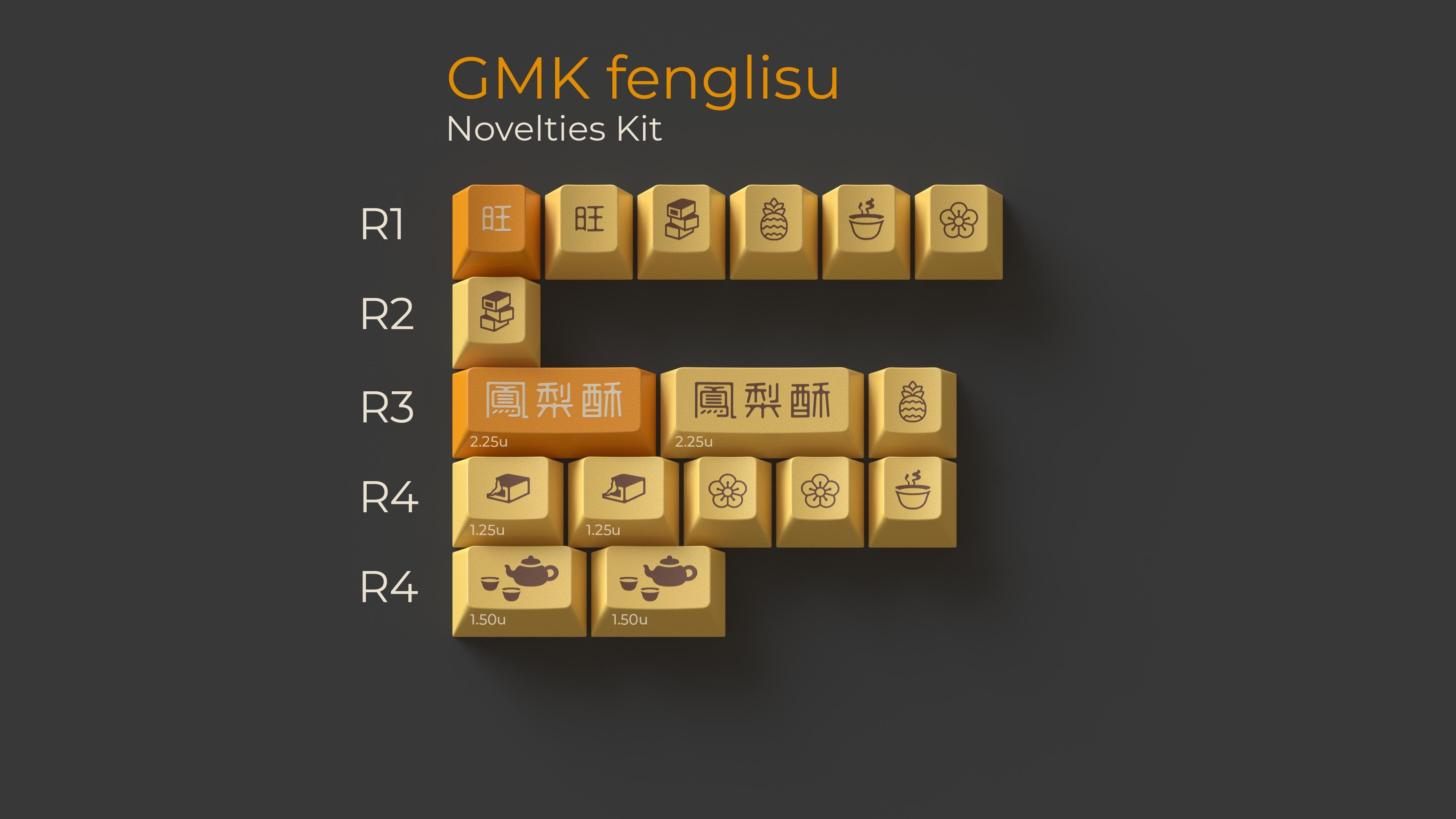 GMK fenglisu (鳳梨酥) | GB Closed | Colour samples approved image 5