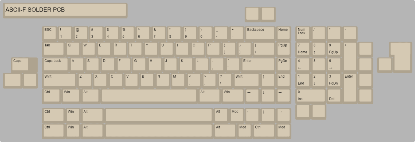 ASCII-F : 65TK || Plateless Top Mount - GB OVER image 2
