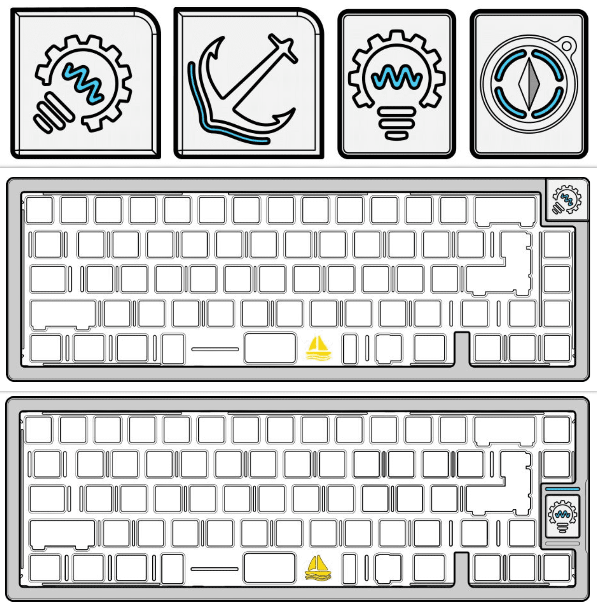 Think6.5 V2 - Gasket 65% Keyboard // Completed image 4