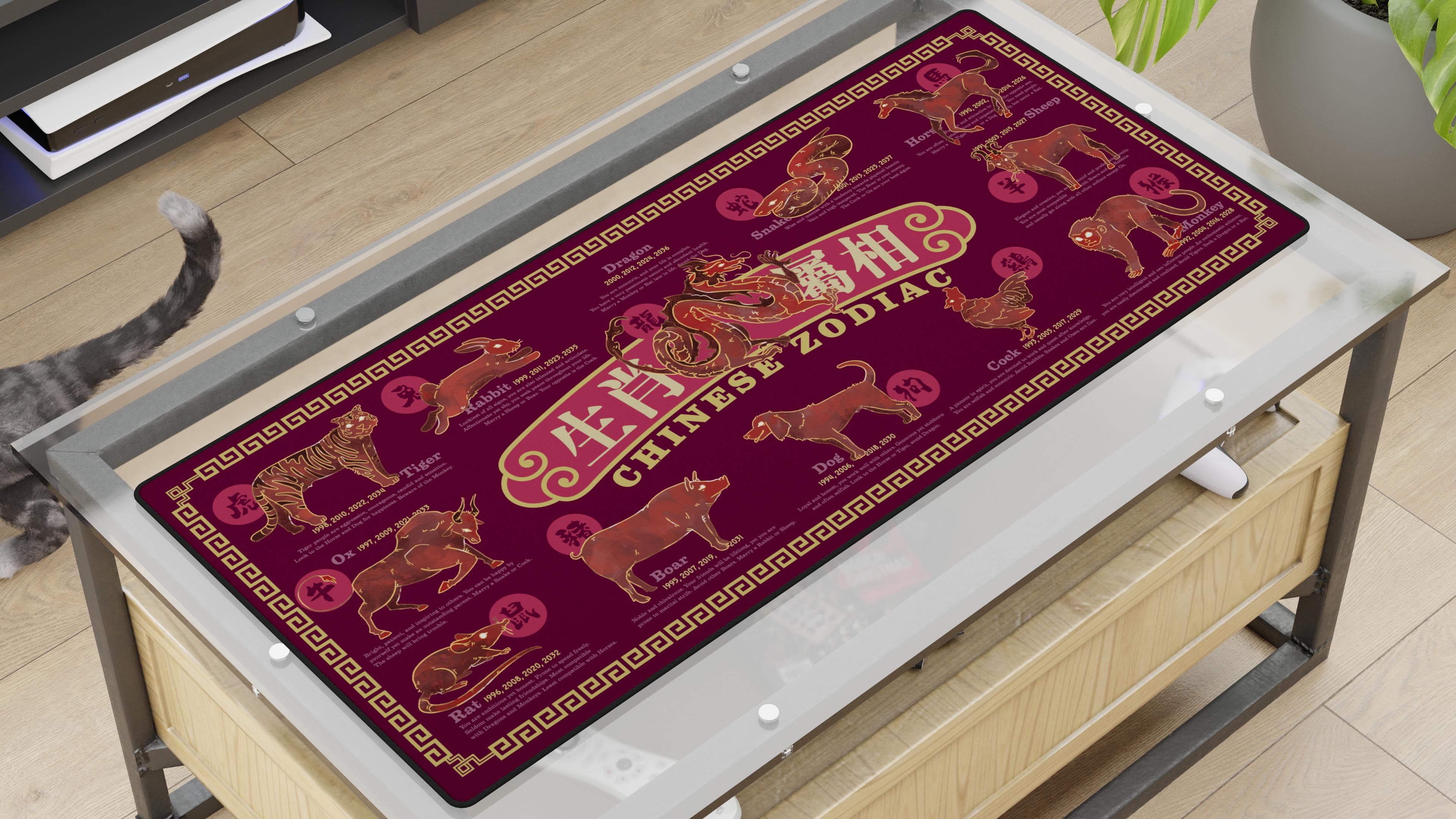 Chinese Zodiac Deskmat | Live 8/27 for 2 Weeks image 3