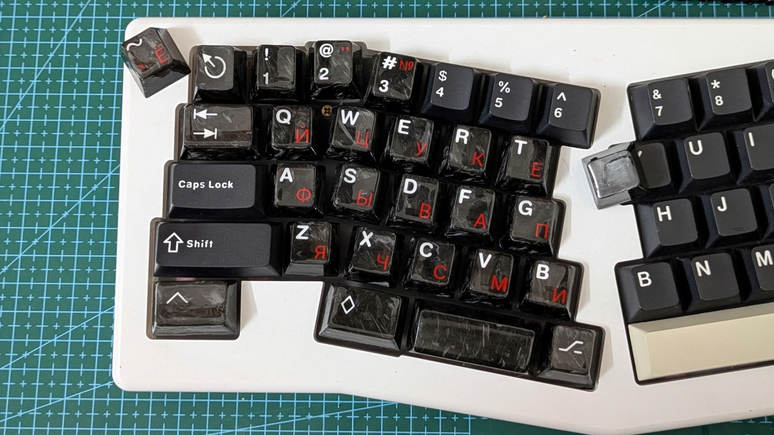 Handcrafted full keyset - Forged carbon fiber image 6