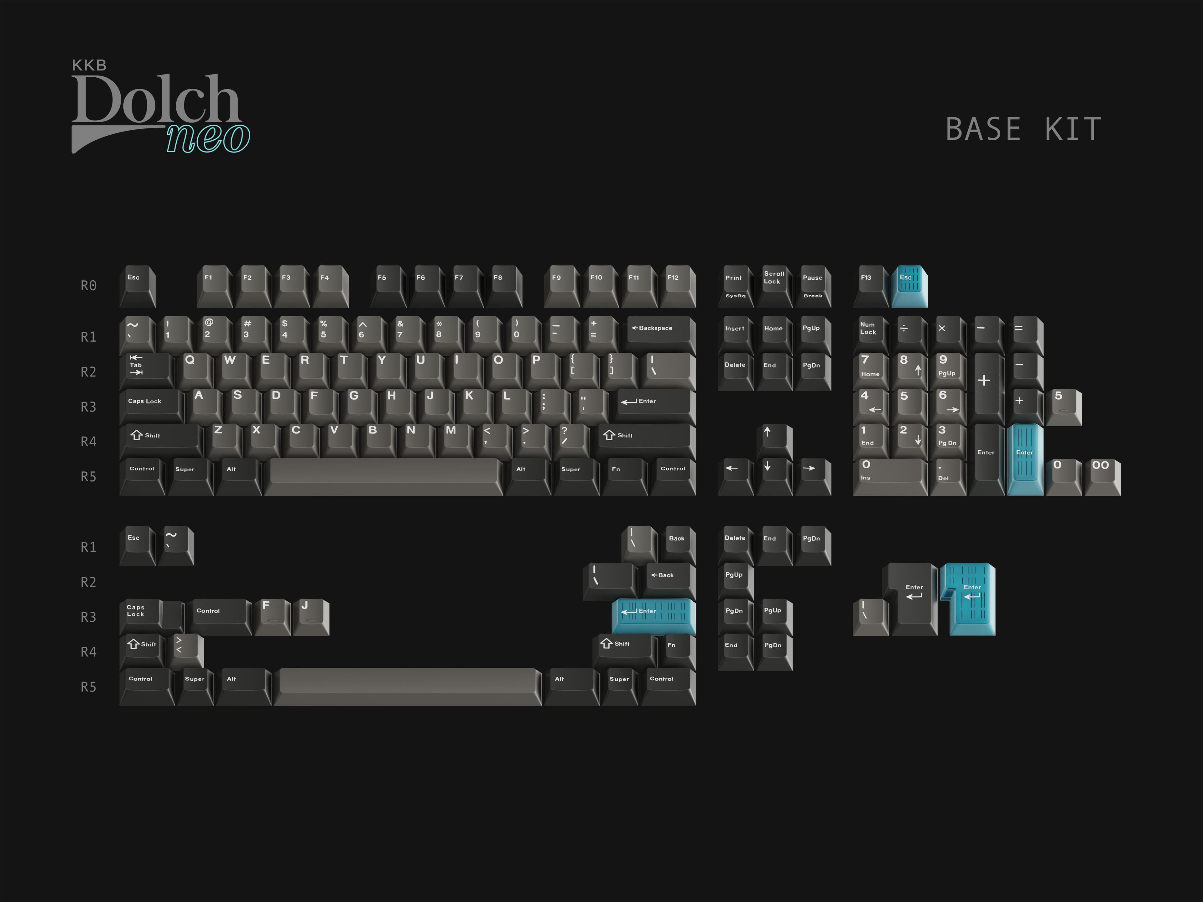 KKB Dolch Neo | R0, R5 in base, & big keys! image 2