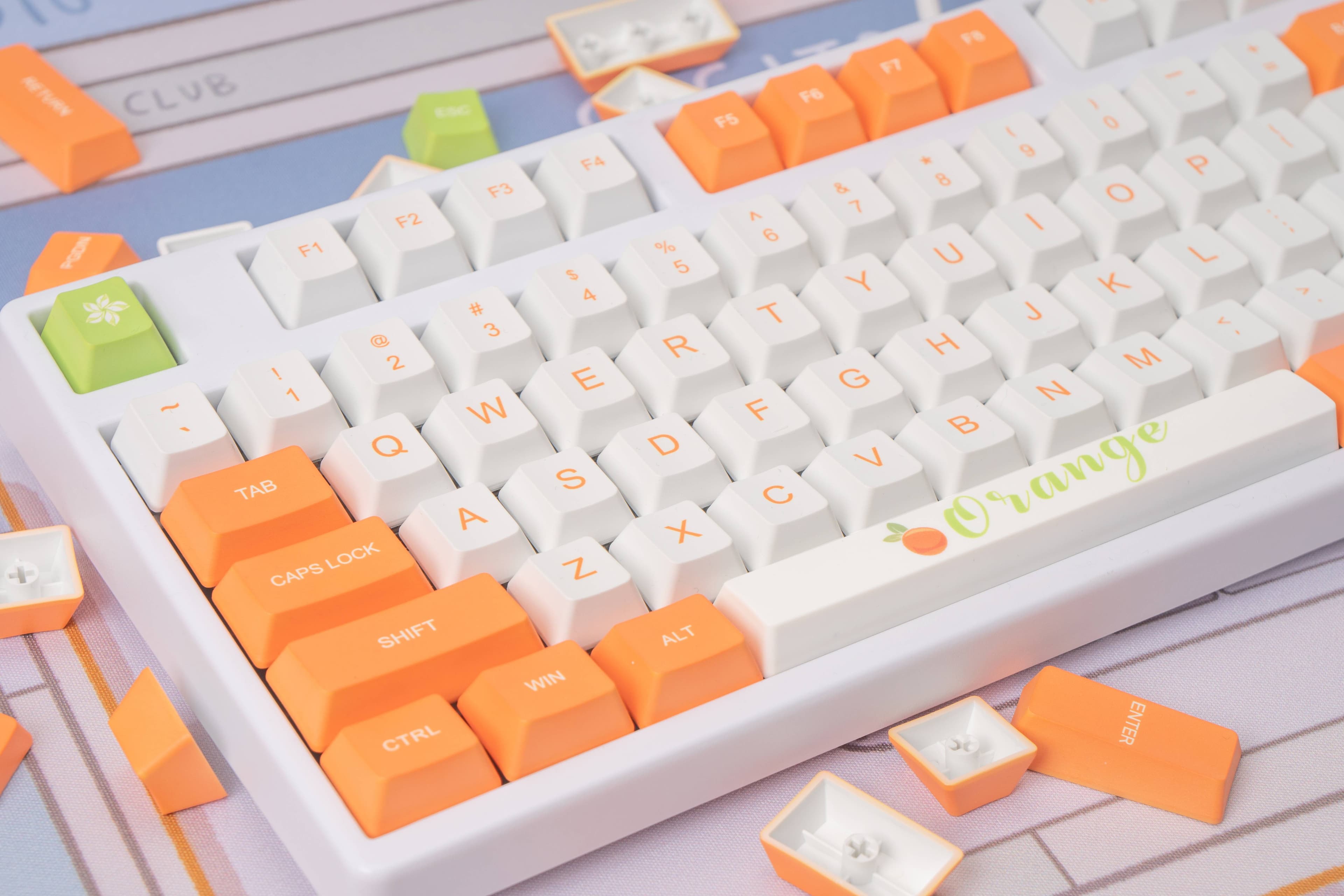 Momoka Sugar Orange PBT Keycaps image 2