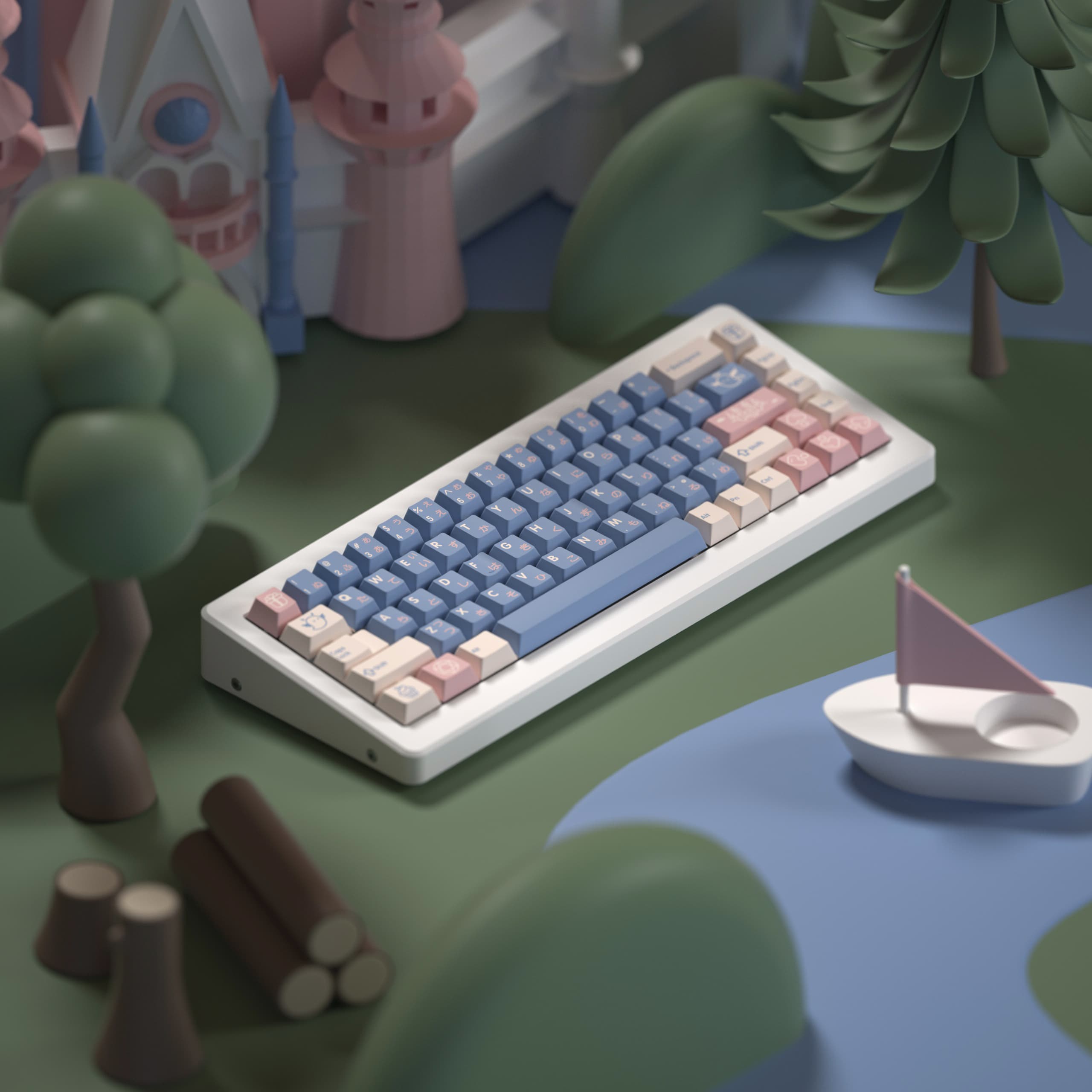 Domikey "Gift" Triple Shot Cherry Profile Keycap Set by Zero-G Studio image 21