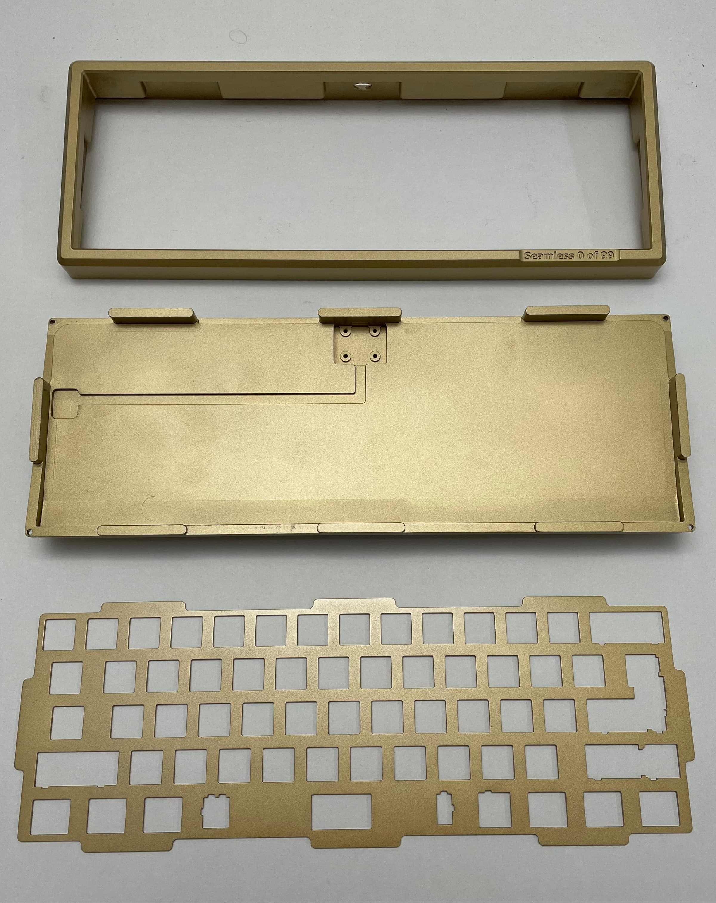 SeamLess 60% - a solid brass keyboard