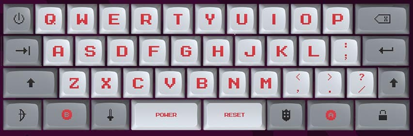 TheVan Keyboards Halloween Sale BananaSplit R2,Retro60,8Bit,White Powder Minivan image 16