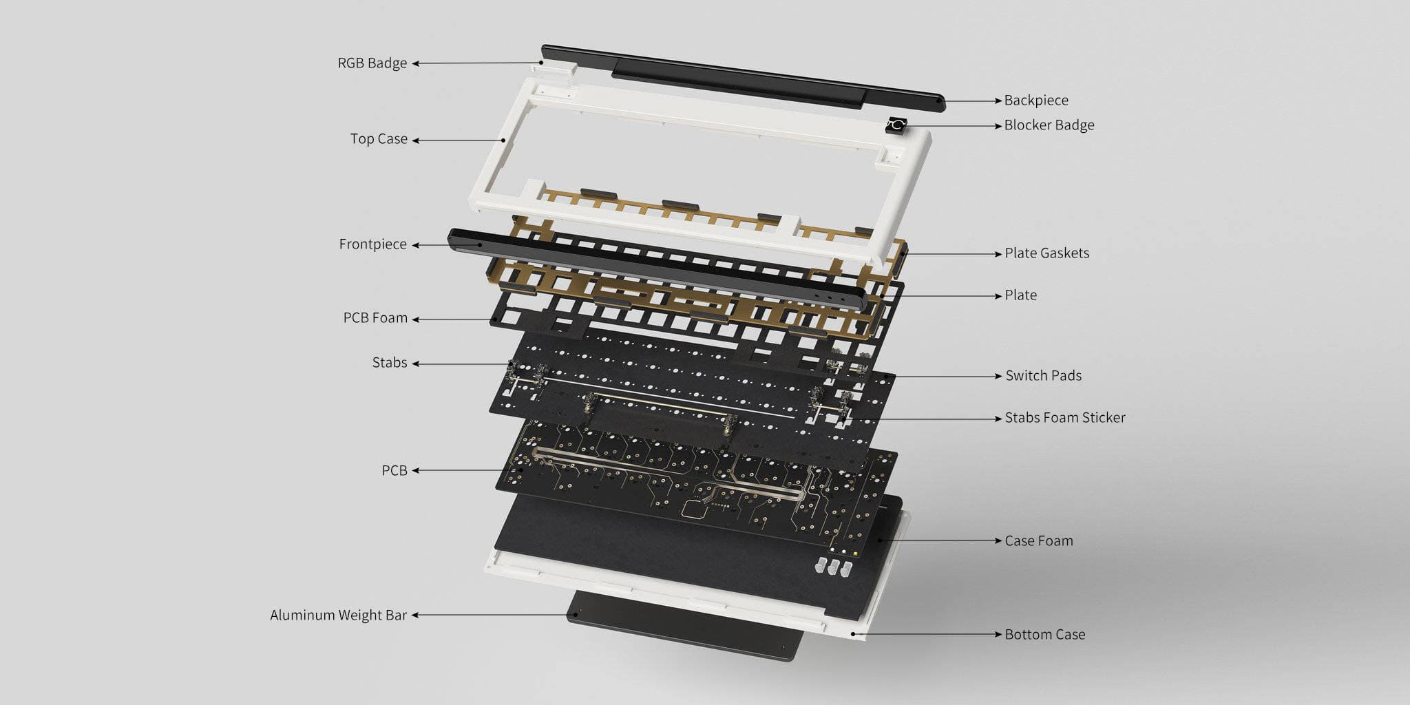PHASE ONE 65 GASKET MOUNT MECHANICAL KEYBOARD DIY KIT image 19
