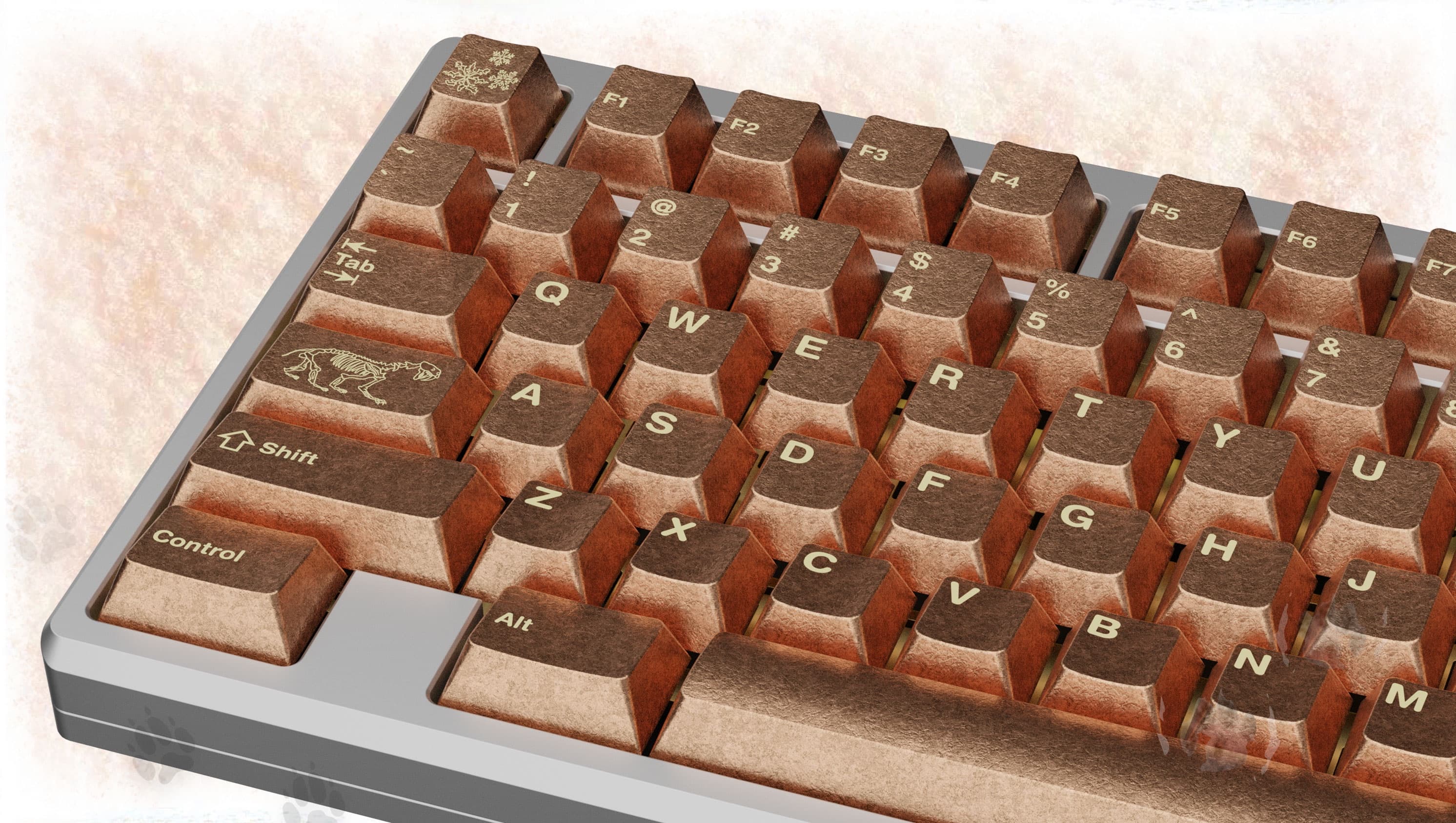 Awekeys Full Metal Keycaps Set: Wild Ice - Live Now image 24