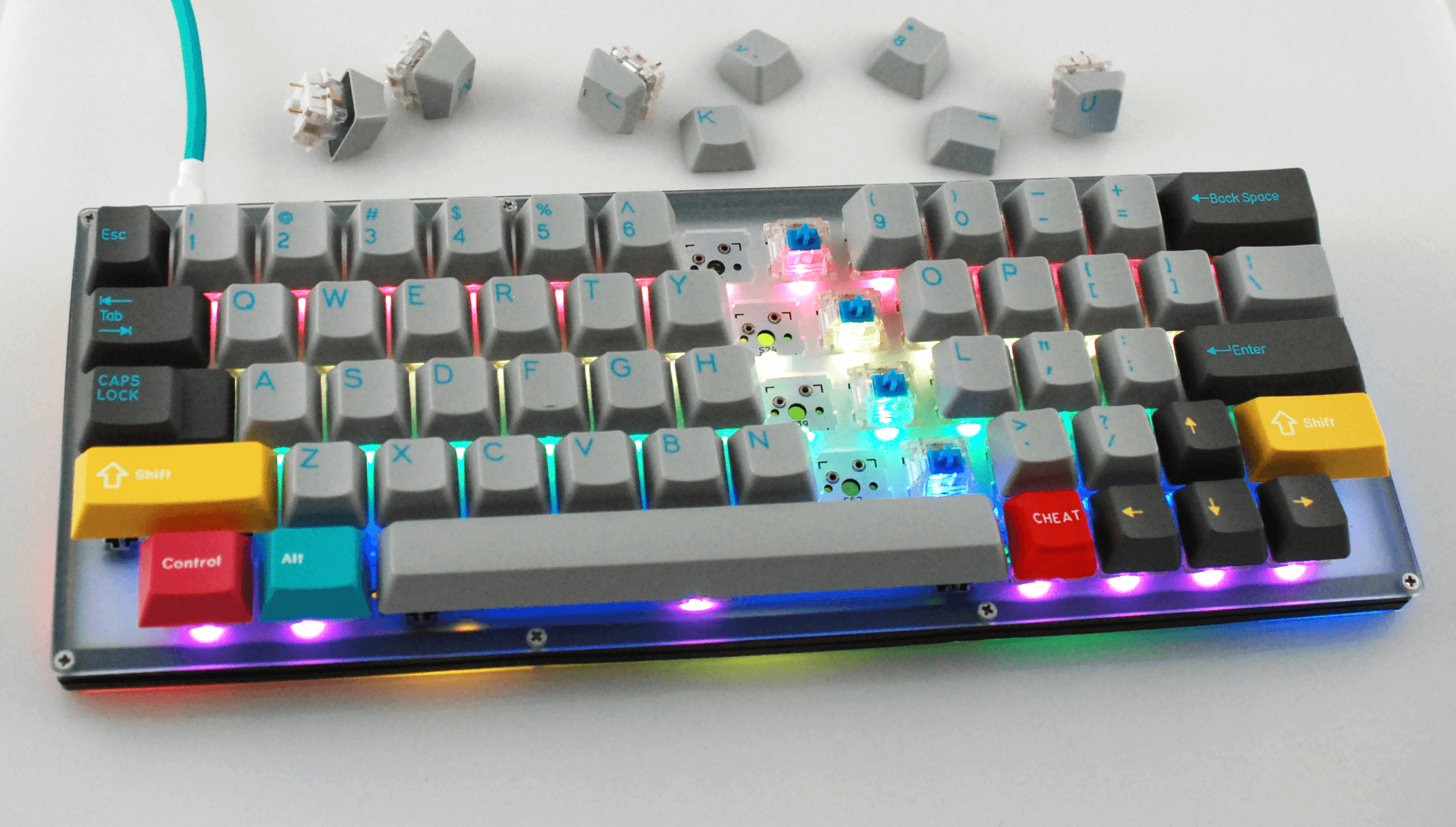 62/60: The first full-RGB, hot-swappable 60% [Round 0: 12/14 shipped]