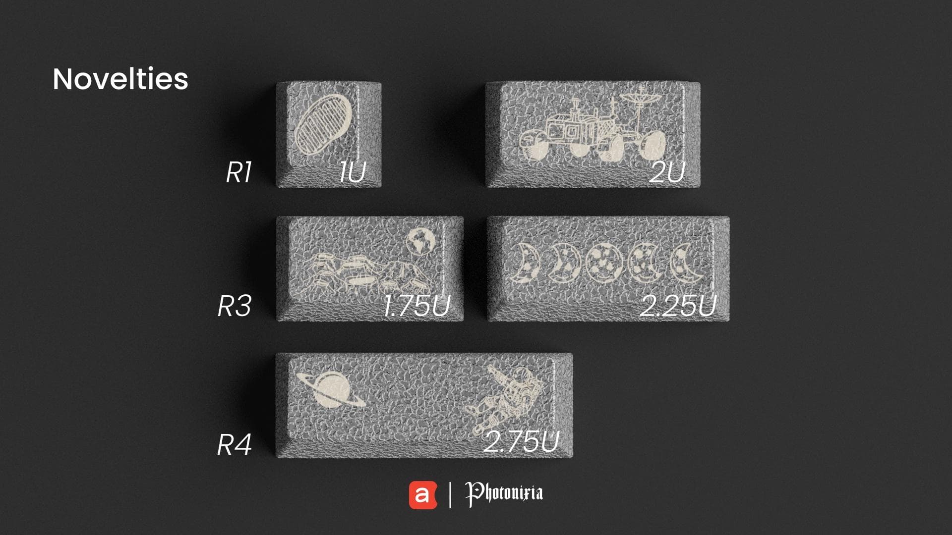 Awekeys Moon Landing - Stonelike Metal Keycap Set - Sound Test Updated image 5