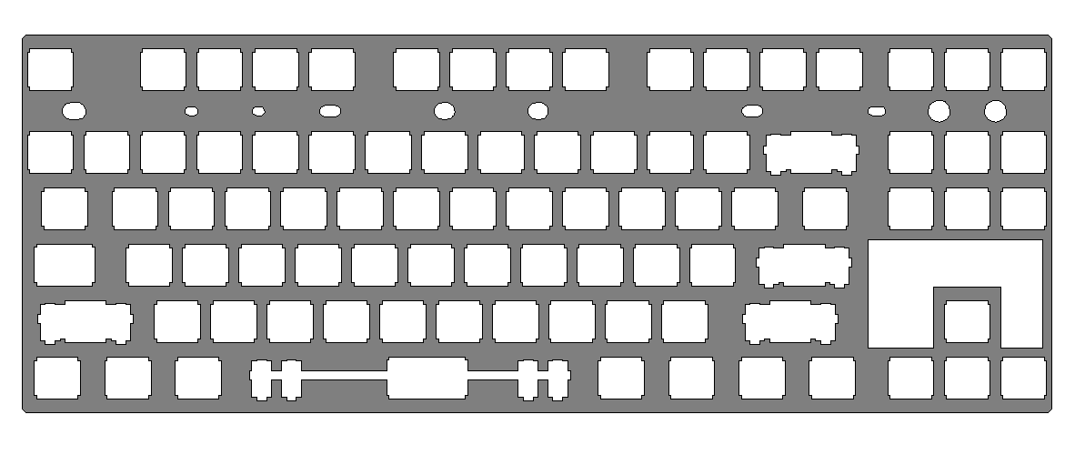 Stainless steel universal TKL plates (ANSI 125)