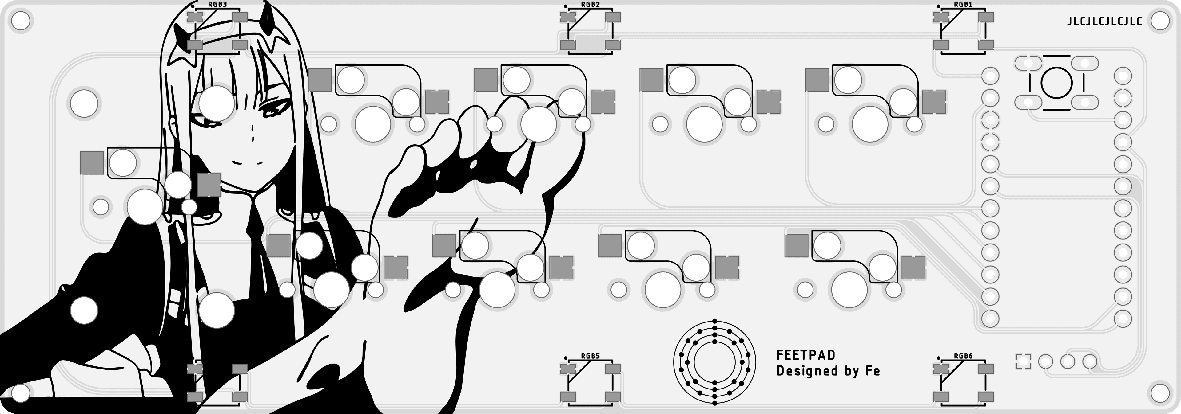 FEETPAD | Hotswap macropad with waifu feet and OLED! (Fulfilled!)