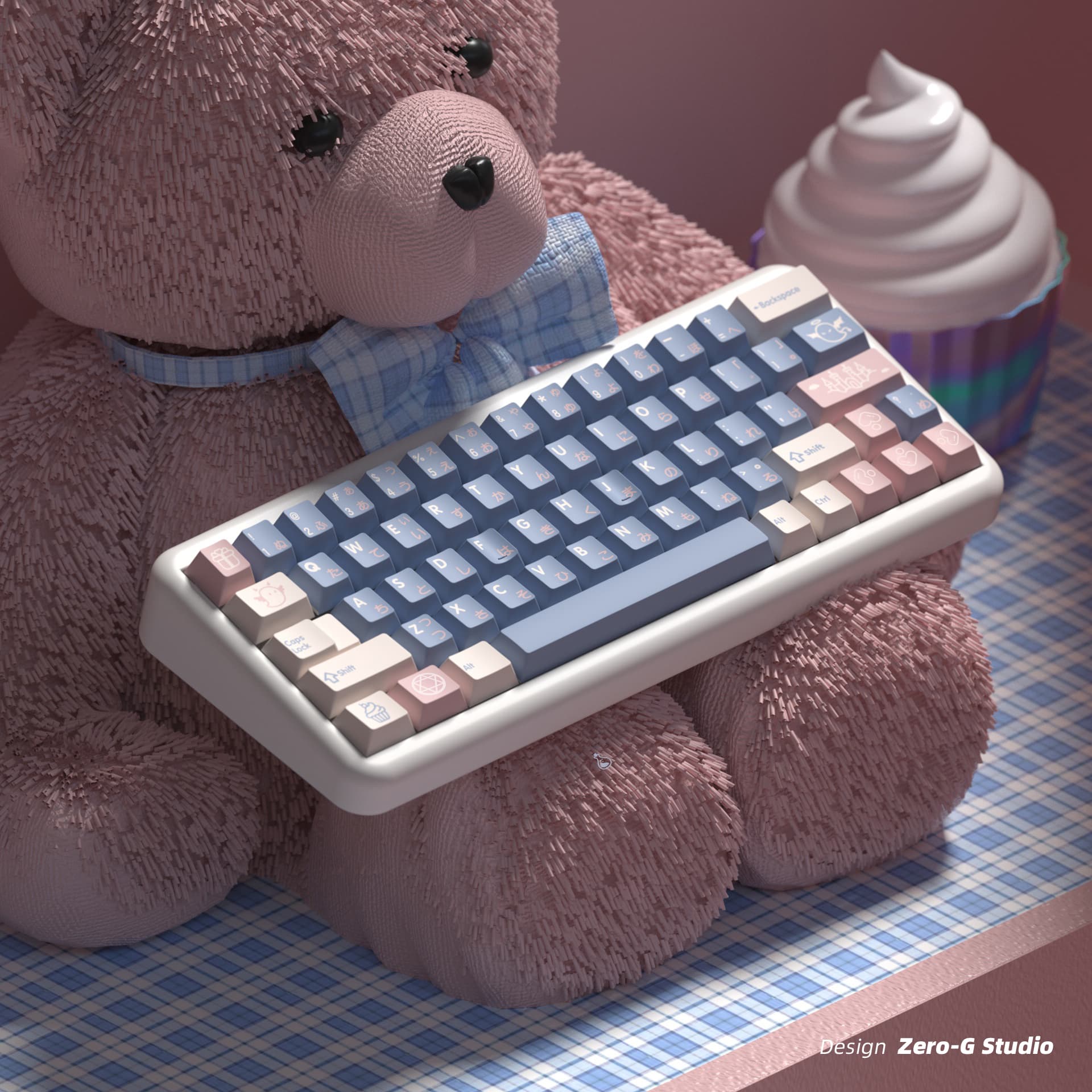 Domikey "Gift" Triple Shot Cherry Profile Keycap Set by Zero-G Studio