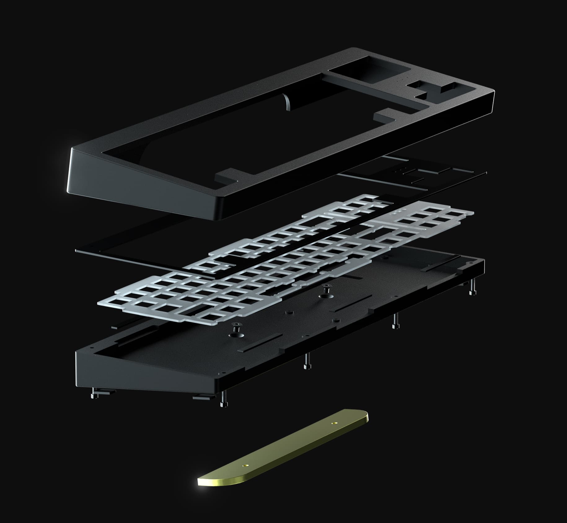 Eclipse - gasket mount, FRL custom keyboard (Extras in-stock) image 3