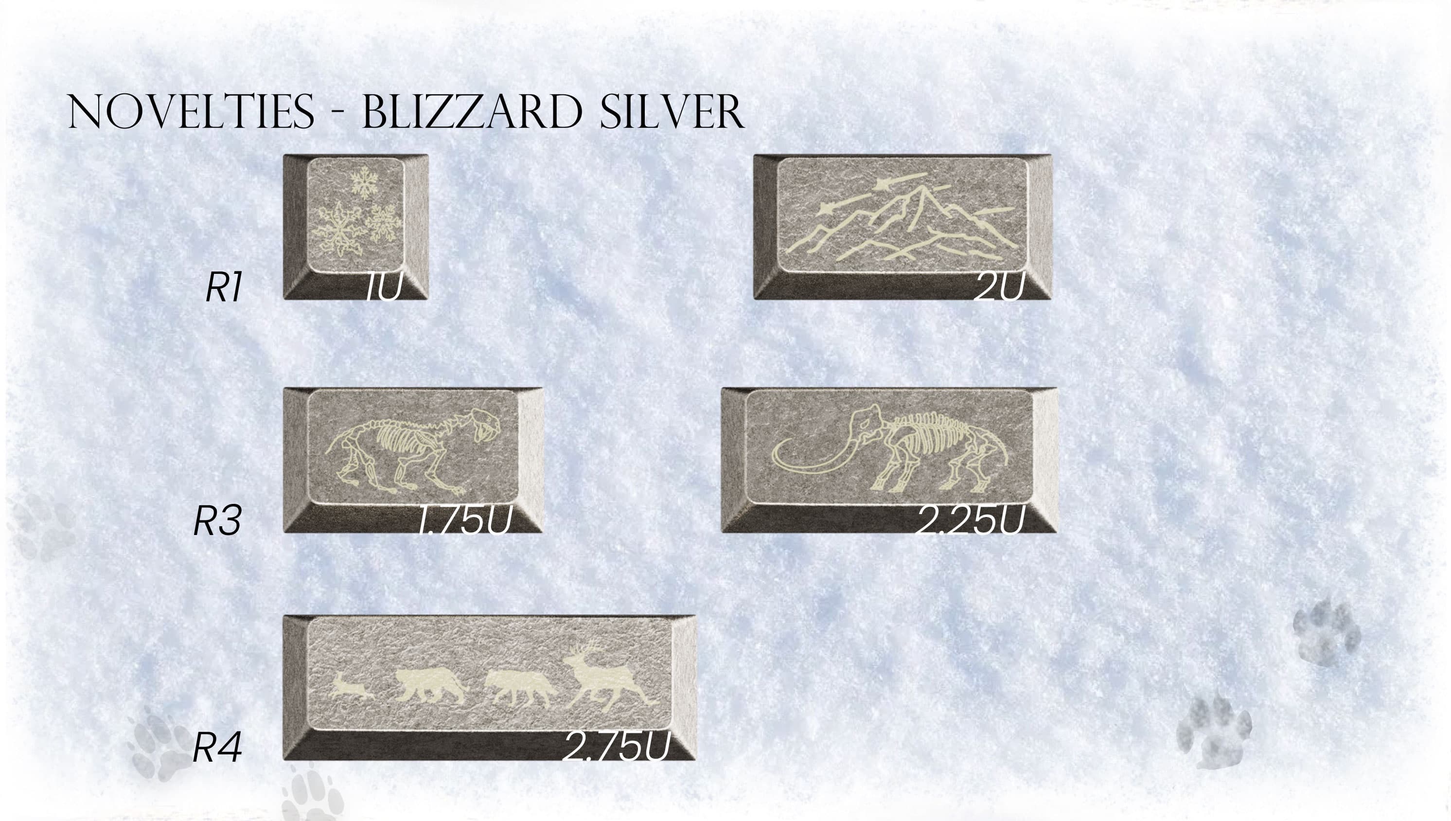 Awekeys Full Metal Keycaps Set: Wild Ice - Live Now image 9