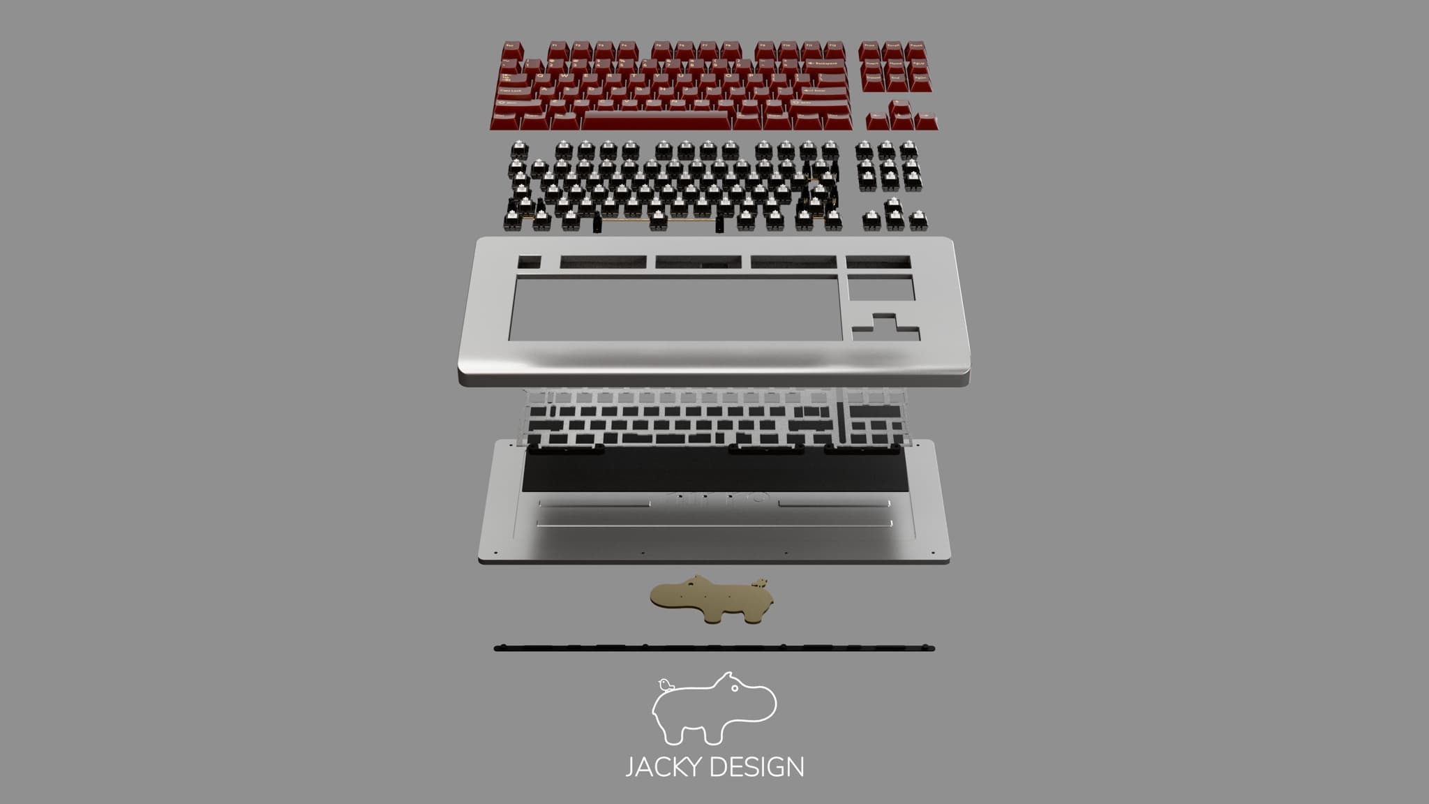 Hippo - Dual mount tkl custom keyboard (GB END) image 6