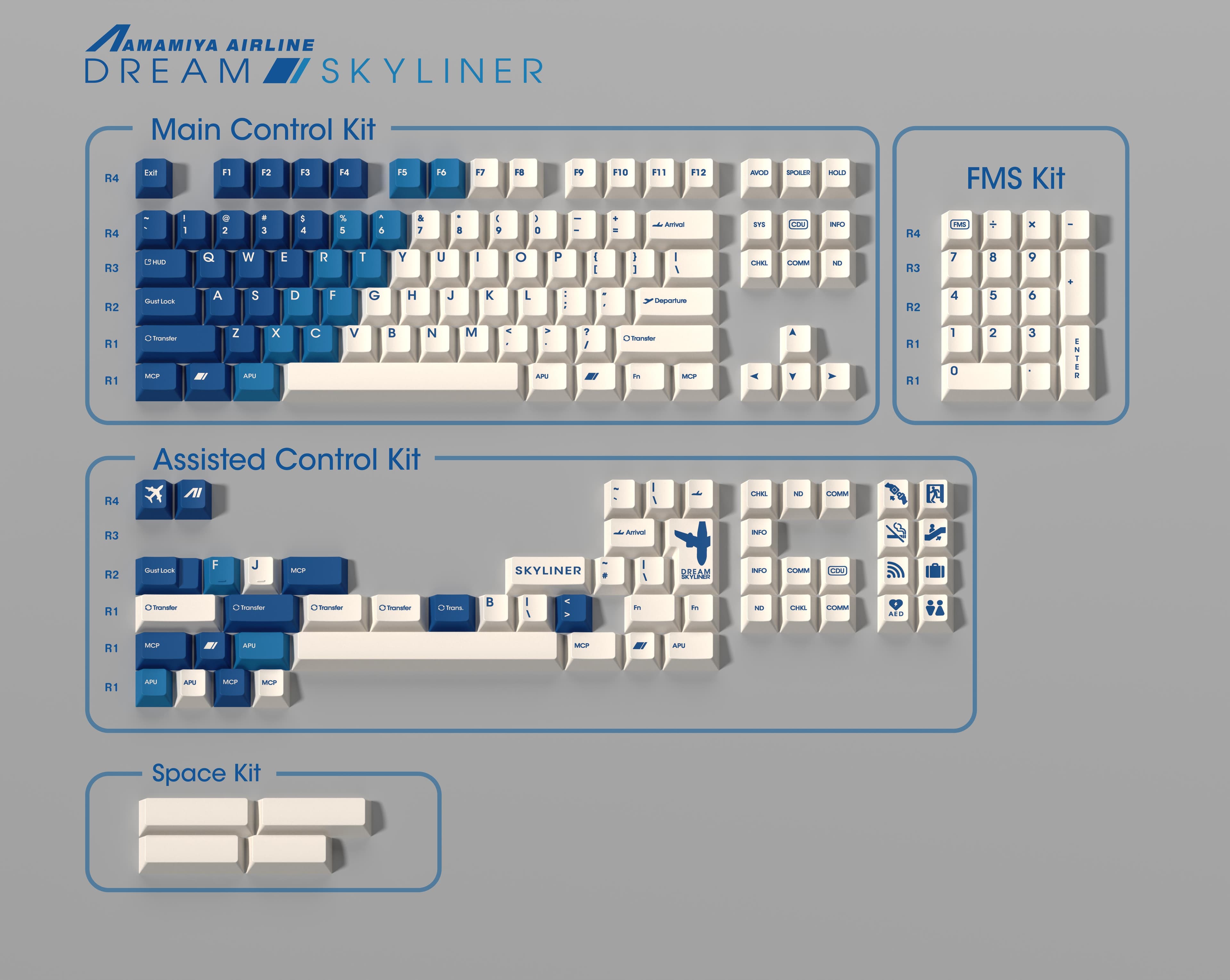 WS Dream Skyliner | Airplane Theme Keycaps image 2