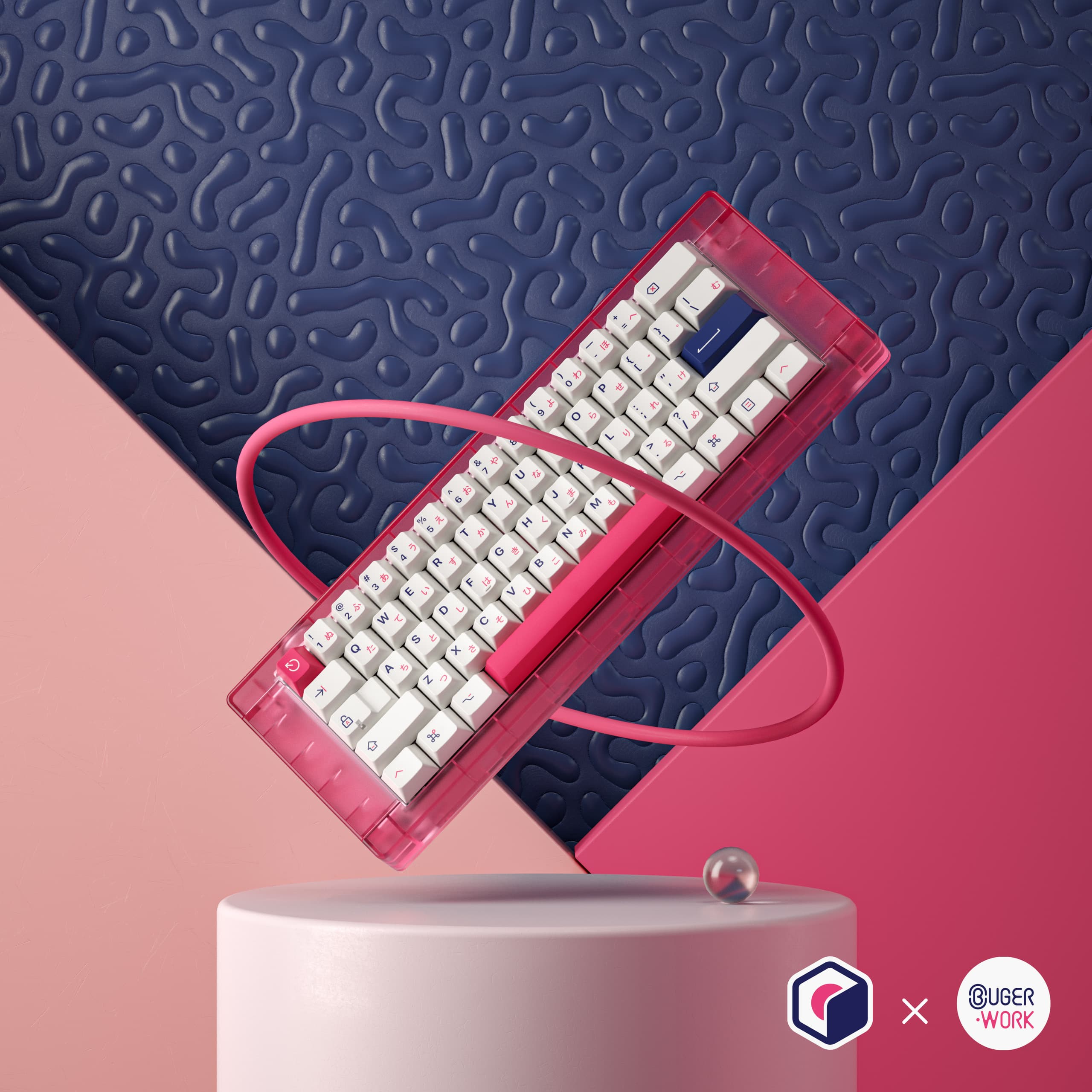 '紺桃KON MOMO' Keycaps × Buger.work 'BBox' Case(9.01~9.20) image 2